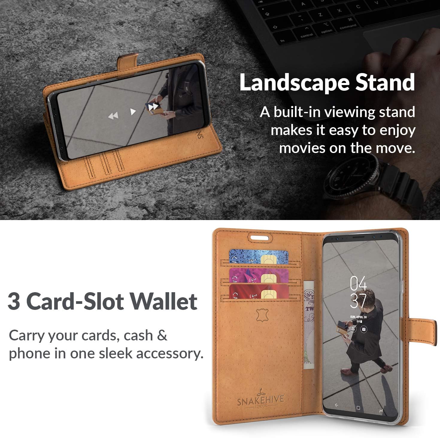 New Product Snakehive Vintage Wallet for Samsung Galaxy S9 || Real Leather Wallet Phone Case || Genuine Leather with Viewing Stand & 3 Card Holder || Flip Folio Cover with Card Slot (Brown) ❤ Crazy Deals Snakehive Vintage Wallet for Samsung Galaxy S9 || Real Leather Wallet Phone Case || Genuine Leather with Viewing Stand & 3 Card Holder || Flip Folio Cover with Card Slot (Brown)