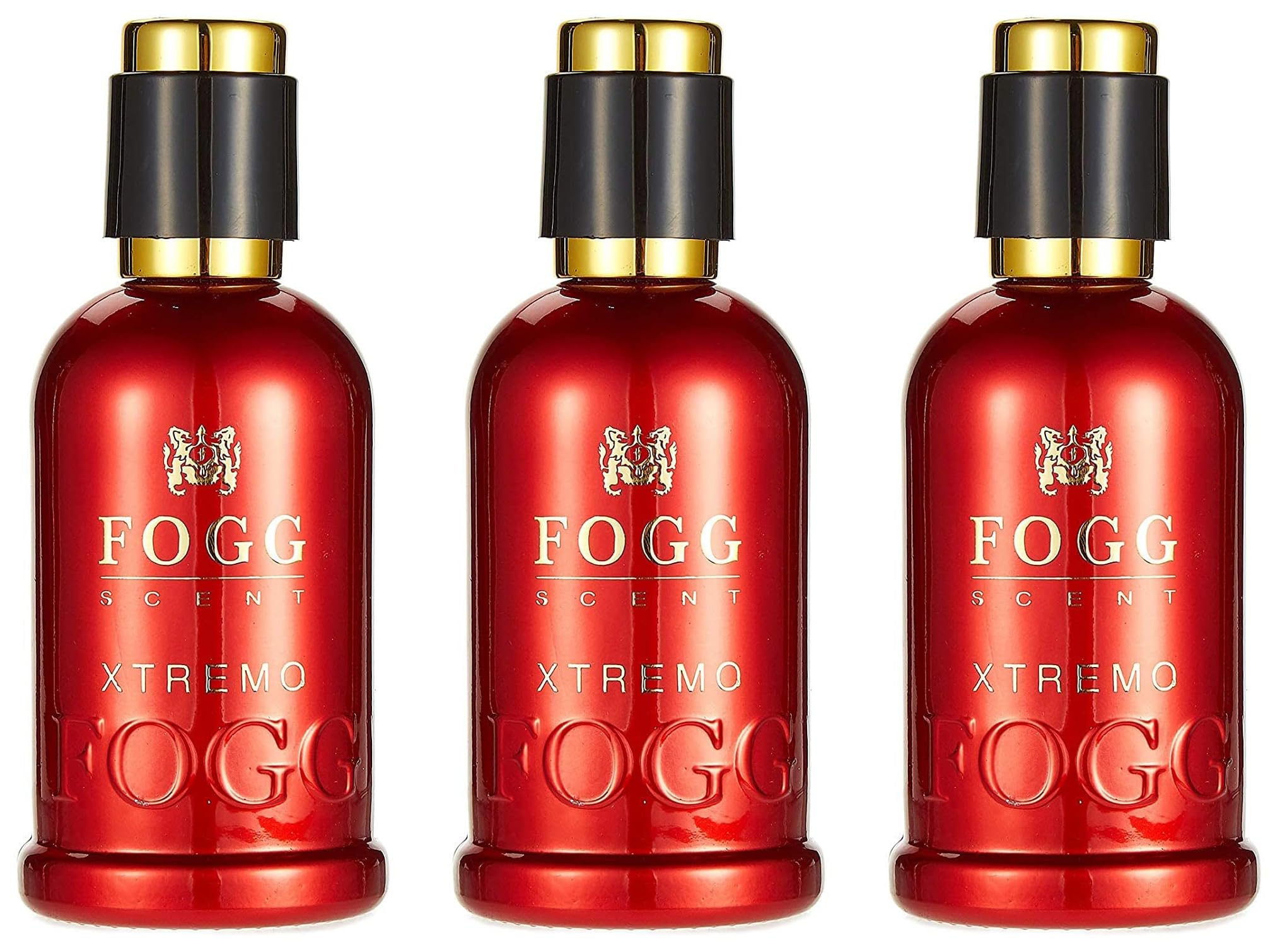 FOGG Men Long-Lasting Fresh & Soothing Fragrance Spray Xtremo Spray Scent, Eau De Parfum, 100Ml (Pack Of 3)