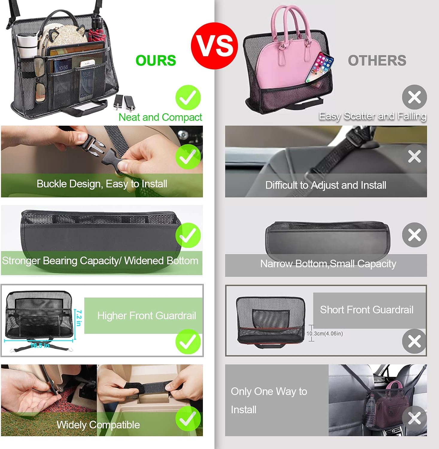 Pocket Handbag Holder Between Seats Image