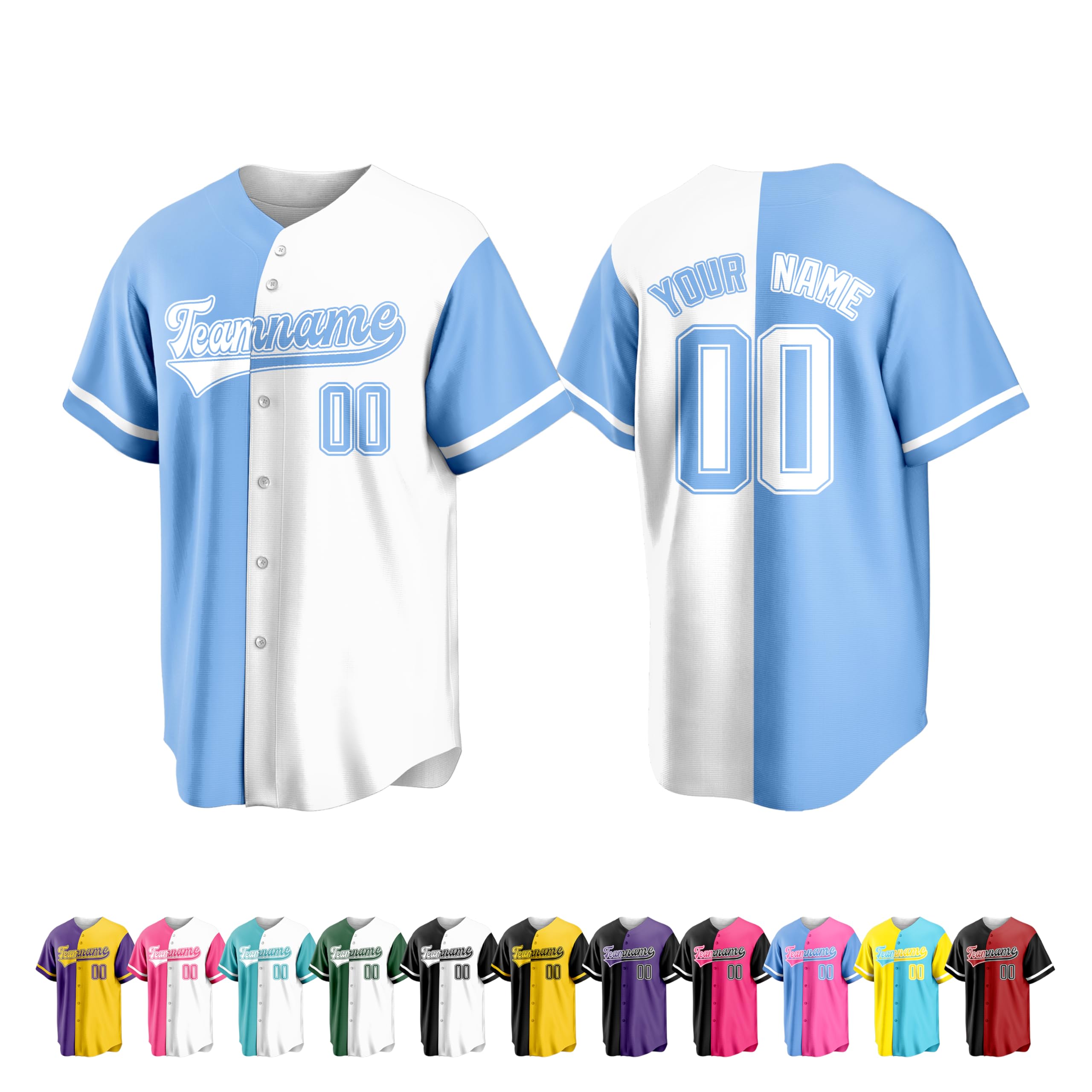 Custom Baseball Jersey for Teams Fans Personalized Button Down Shirts Stitch Print Name Number for Men Women Youth