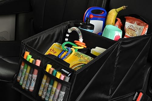 Miniatura 7 de Masirs Organizador de asiento trasero para automóvil, organiza cuidadosamente los artículos mientras viajas, se pliega para un fácil almacenamiento