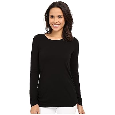 Mod o doc Slub Jersey Long Sleeve Twisted Scoop Neck T Shirts Women