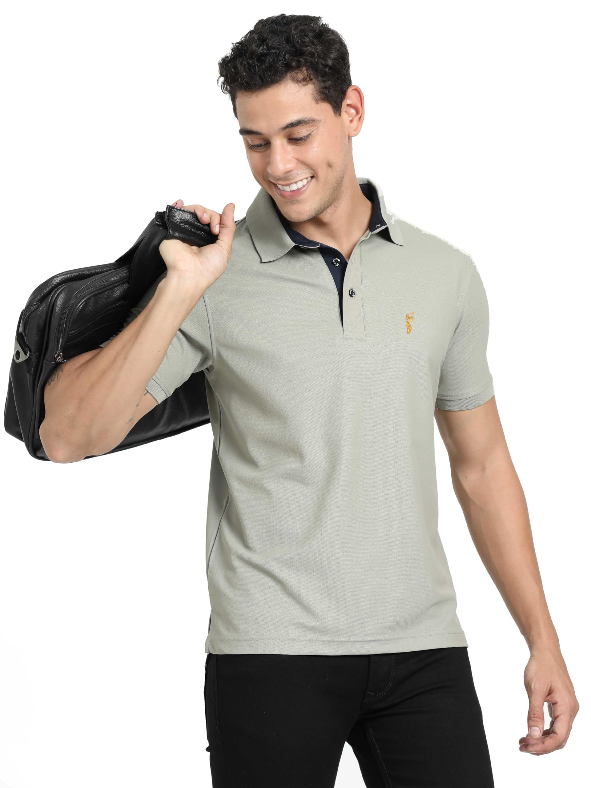 Men's Premium Polo T-Shirt |Feather Touch Feel |Regular Fit| Odour Resistant| Anti-Static| Wrinkle Free | Quick Dry | Stretchable | Lightweight | Sweat-Proof-image-34