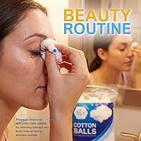 Vista 7 de MED PRIDE Bolas de algodón, 300 unidades, 100% algodón puro, ultra suaves y altamente absorbentes, no estériles multiusos bolas de algodón