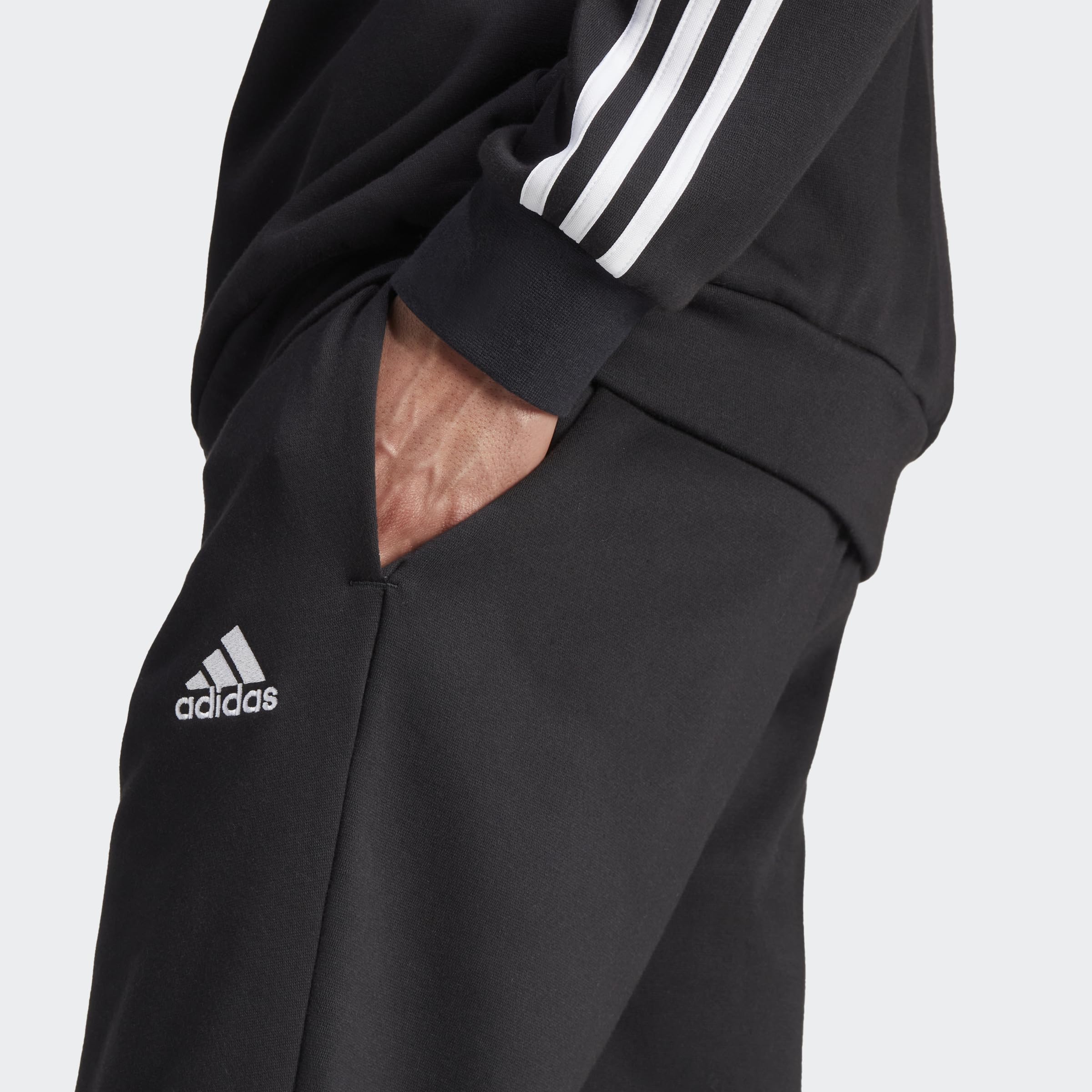 adidas Basic 3-stripes Fleece Track Suit Tuta da allenamento Uomo (Pacco da 1)