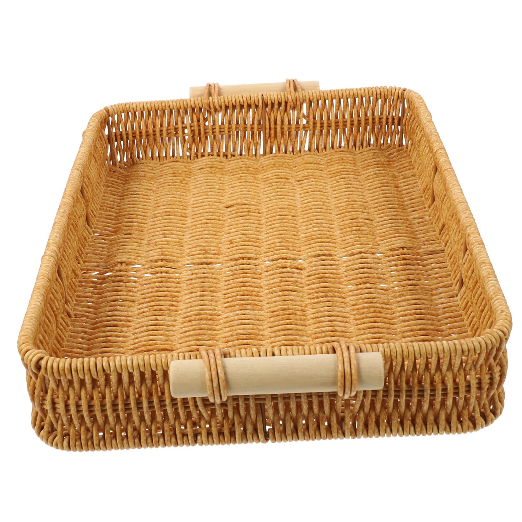 MUCKLILY Hand Woven Storage Basket for Fruit Food Rustic Kitchen Tray for Home Decor Organization Versatile Serving Display