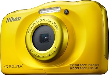 Nikon Coolpix S33 Waterproof Digital Camera Pink - International Version NO