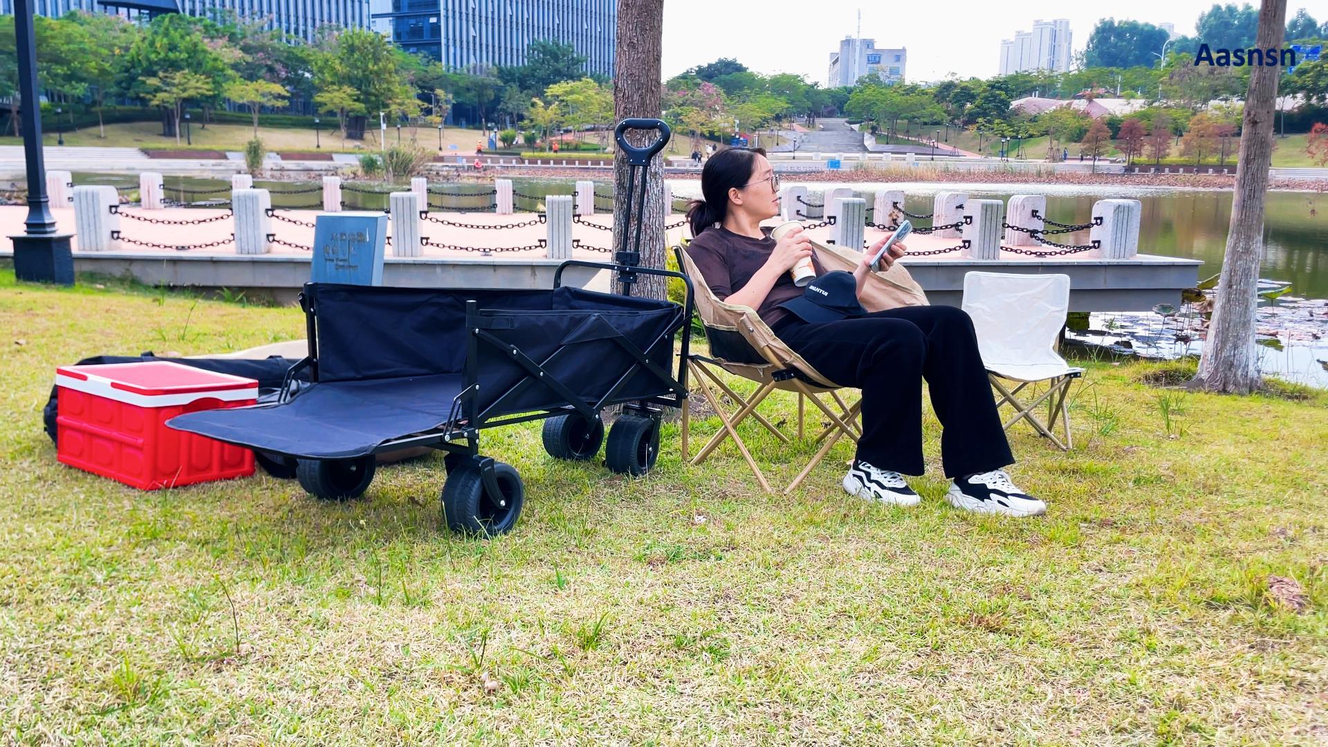 Amazon.co.jp: Aasnsn キャリーワゴン 【300L大容量 耐荷重250kg 長物