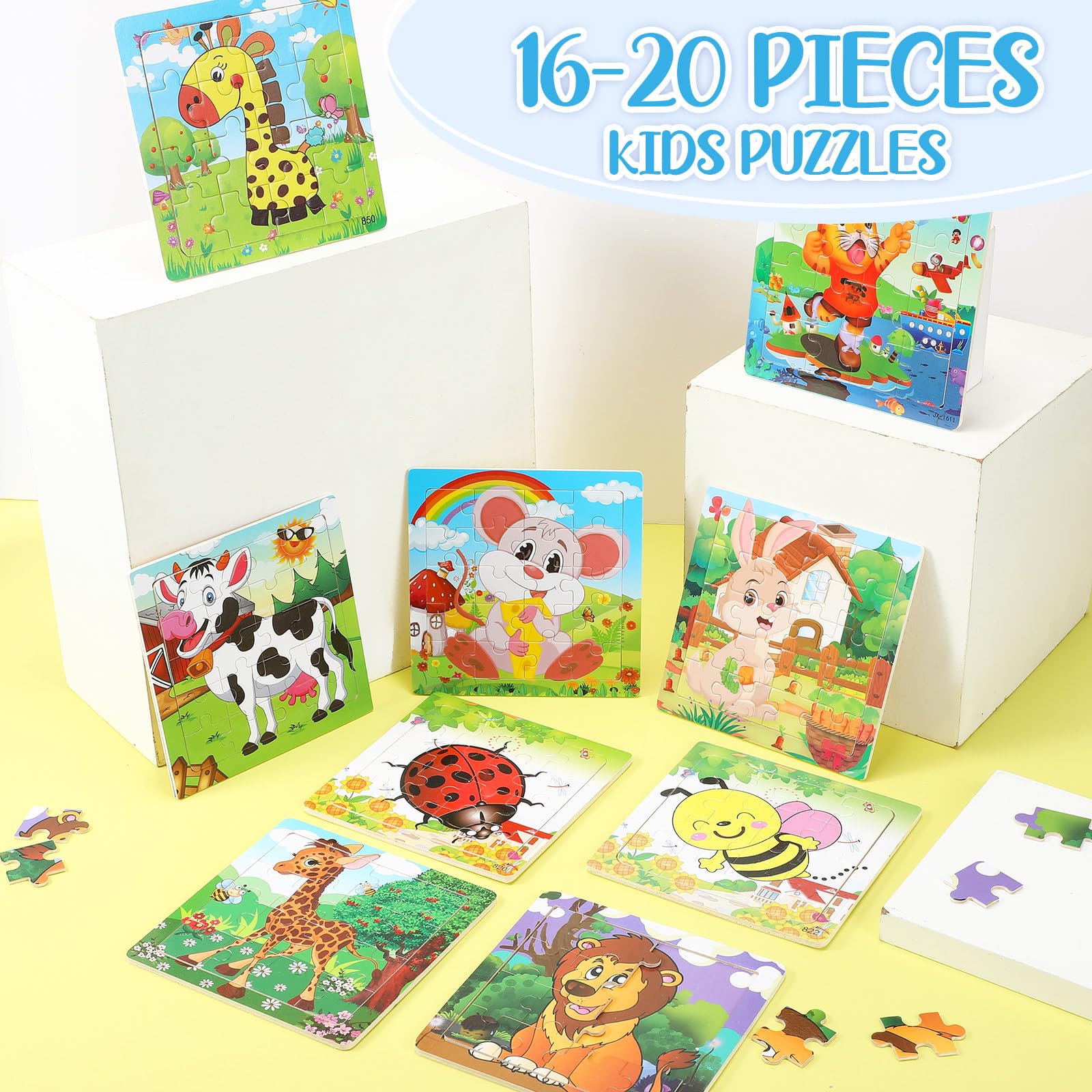 PC 4 Childrenページ Amazon.com: 4 Packs Puzzles for Kids Ages 4-6, Wooden