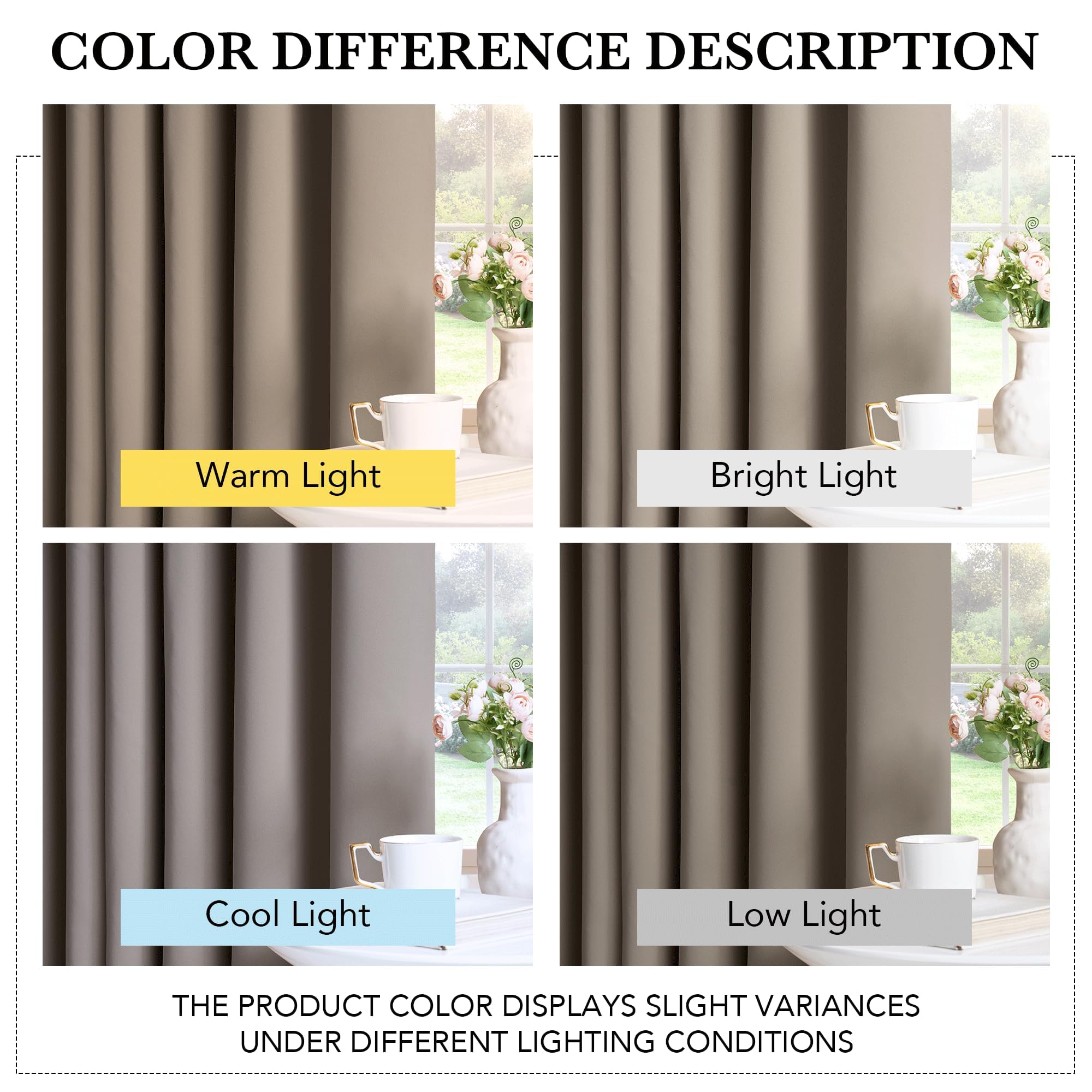 PONY DANCE Tende Moderne per Soggiorno - Pannelli Divisori con Anelli Tende Oscuranti per Interni Tende Camera da Letto Tende Termiche Isolanti 2 Pezzi L 200 x A 245 cm, Sabbia