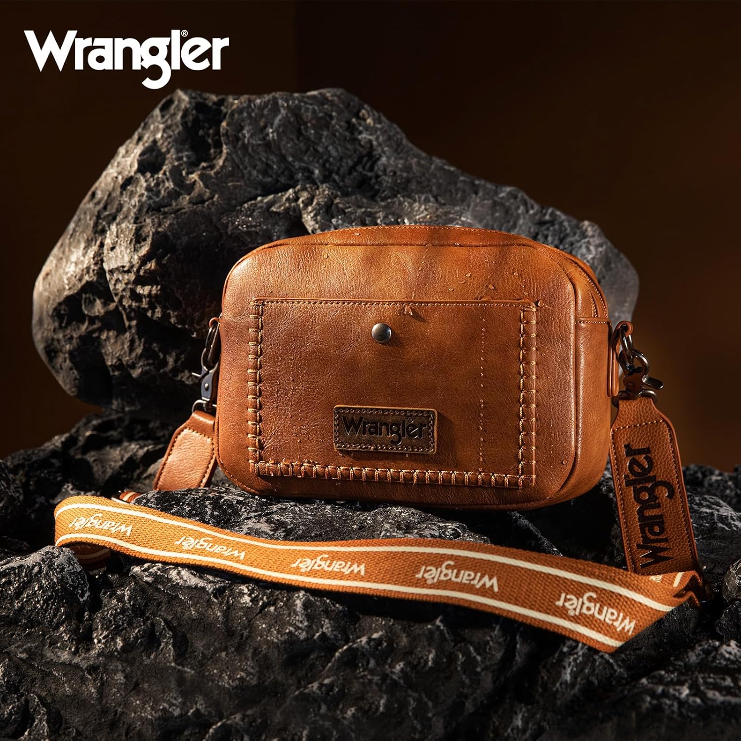 Wrangler Crossbody Purses for Women Trendy Camera Snapshot Bag with Wide Strap - Image 6