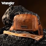 Wrangler Crossbody Purse for Women Trendy Camera Snapshot Crossbody Bag with Wide Strap