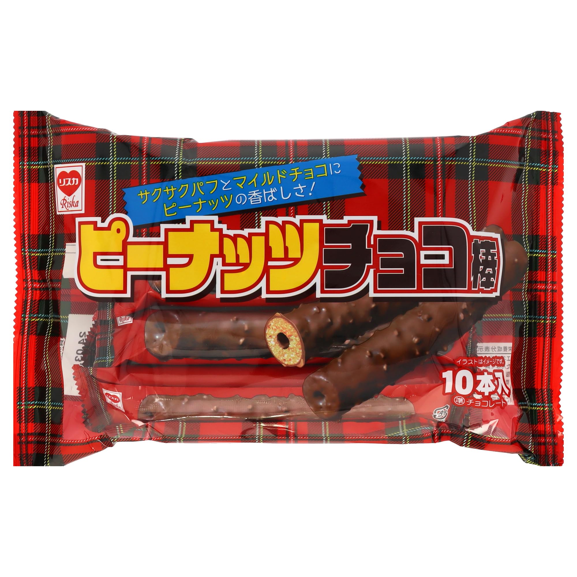 Amazon.co.jp: リスカ ピーナッツチョコ棒 10本×15袋 : 食品・飲料・お酒