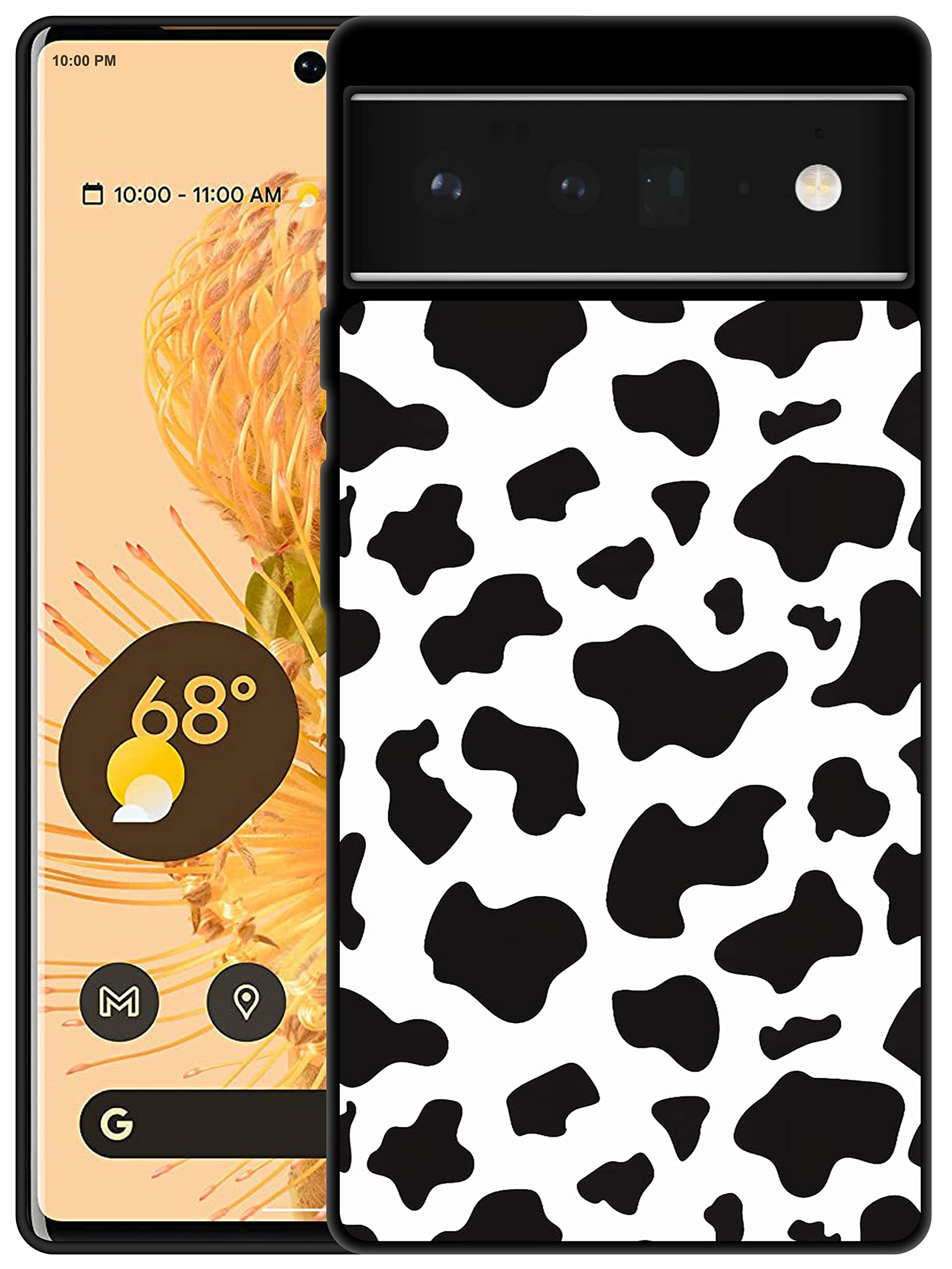 Bolster - Google Pixel 6 Case - Cow Skin Print Printed Designer Soft Rubber TPU Protective Shockproof Back Phone Case/Cover for Google Pixel 6 (2021).