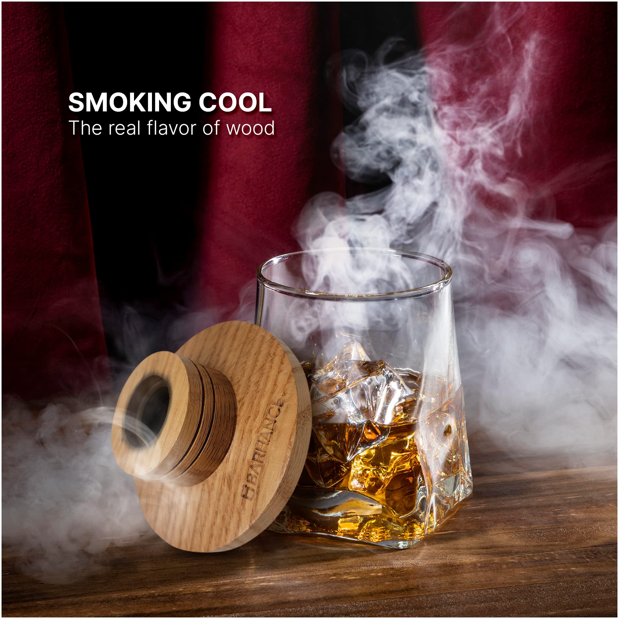 Kit de ahumador de cóctel – Kit de ahumador de whisky con bolsa de transporte – Kit de ahumador de estilo antiguo – Kit de ahumador de bourbon con antorcha con virutas de madera y herramientas – Kit 8