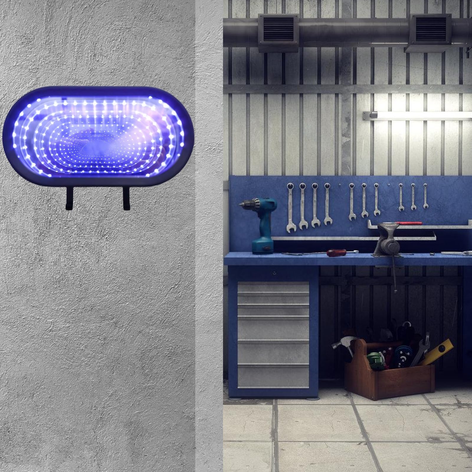 Generisch Innovativer LED Schlüsselaufbewahrungshaken mit bruchsicherer und stilvoller verspiegelter Optik Glänzend verspiegelter Garagenschlüsselhaken, starker Aufhänger