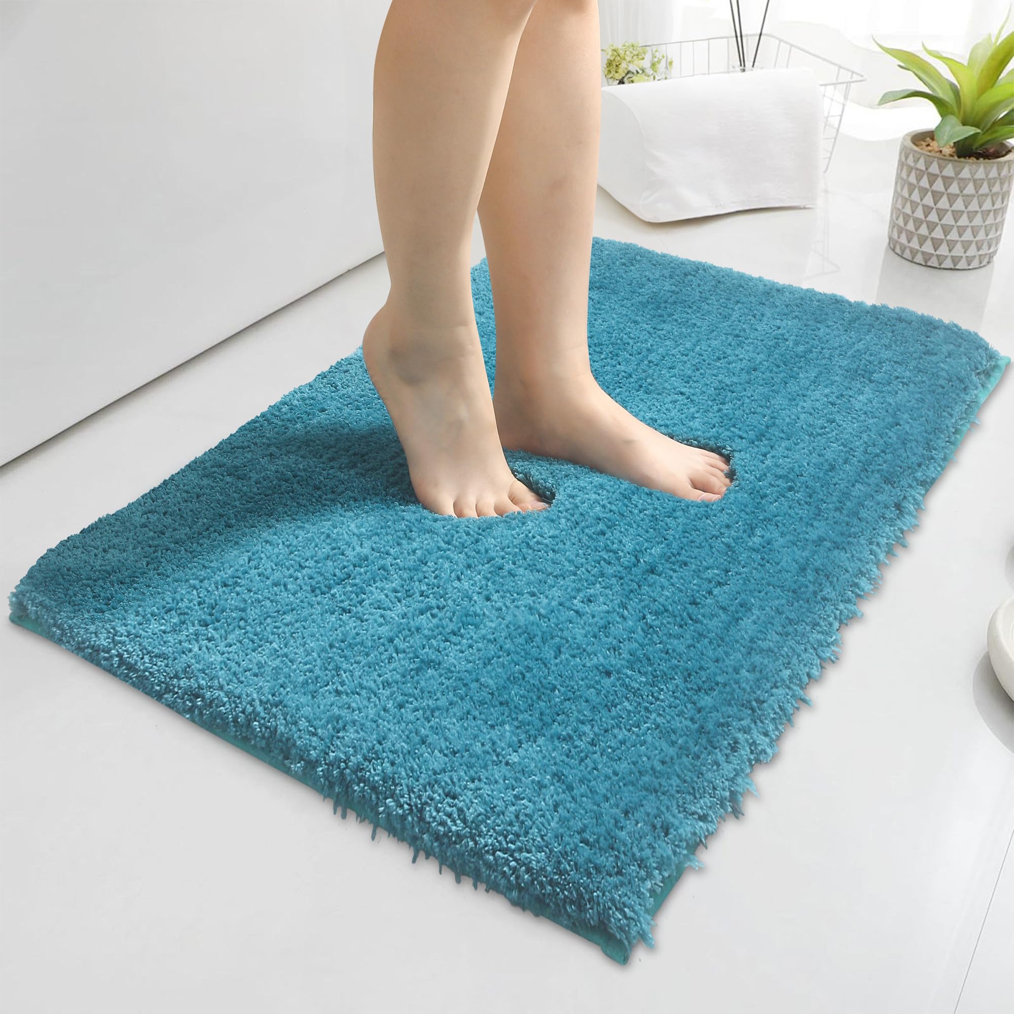 Baahrnom Microfibre Bath Mat 50x80 CM, Bathroom Mat Non Slip, Machine Washable Bathroom Rug Absorbent for Your Bath, Shower or Toilet — image 1