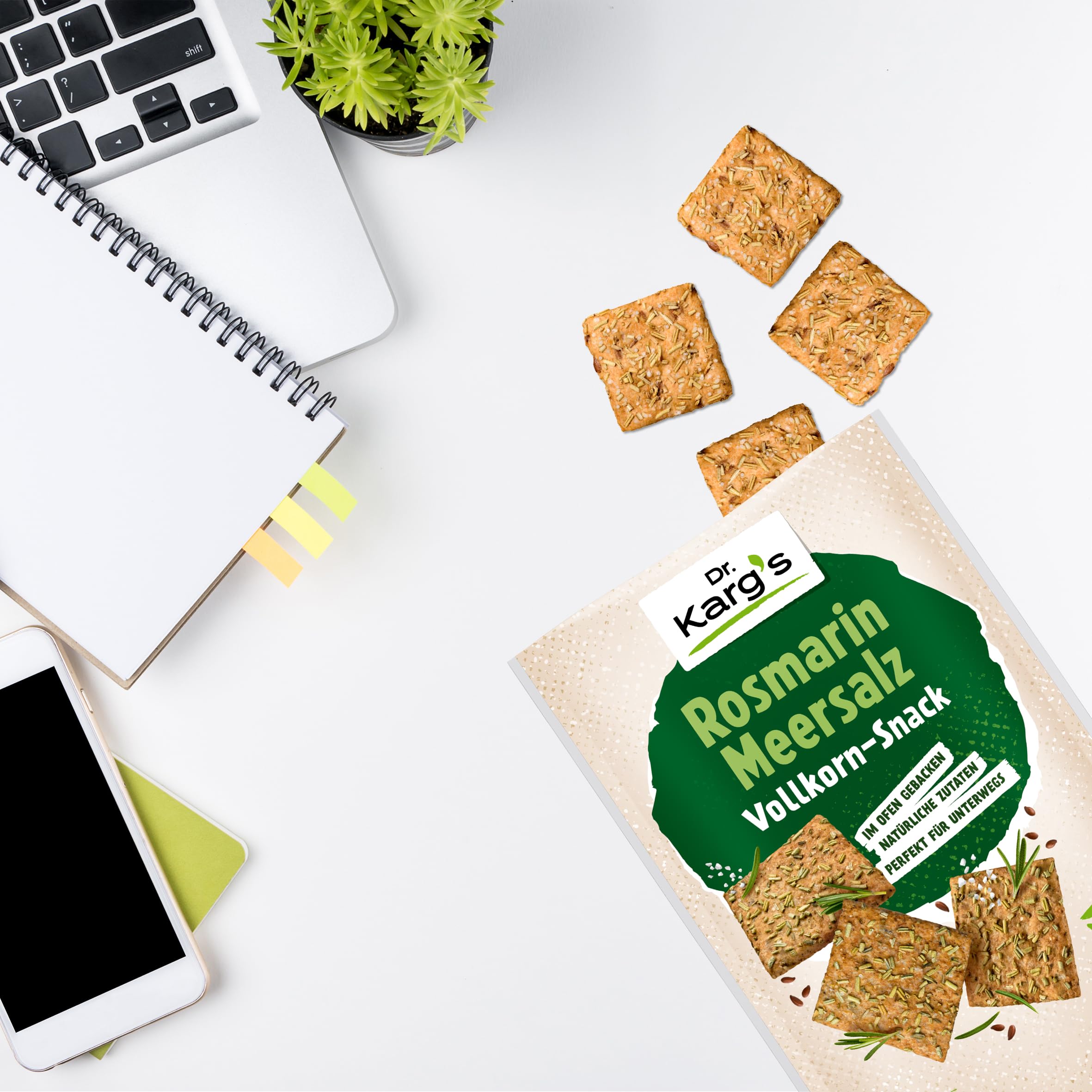 Dr. Karg’s Vollkorn-Snack Rosmarin Meersalz 10x110g vegan knusprig