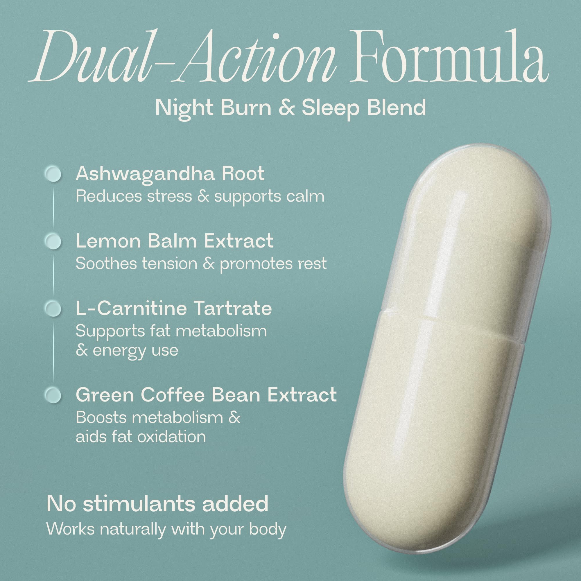 BIOMA Night Metabolism & Sleep - Supports Digestion, Energy Metabolism & Restful Sleep with Melatonin, Vitamin D, Magnesium & More - 60 Capsules (30-Day Supply) — Amazon image 3
