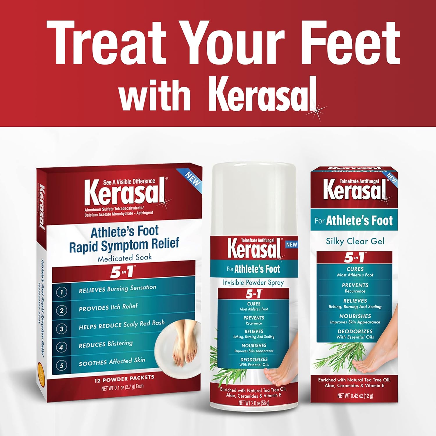 Buy Kerasal Athlete's Medicated Foot Soak, Bath for 5in1 Rapid
