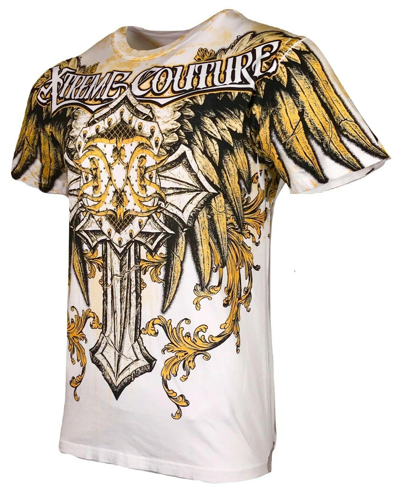 Xtreme Couture by Affliction Men's T-Shirt Siren, White, Medium