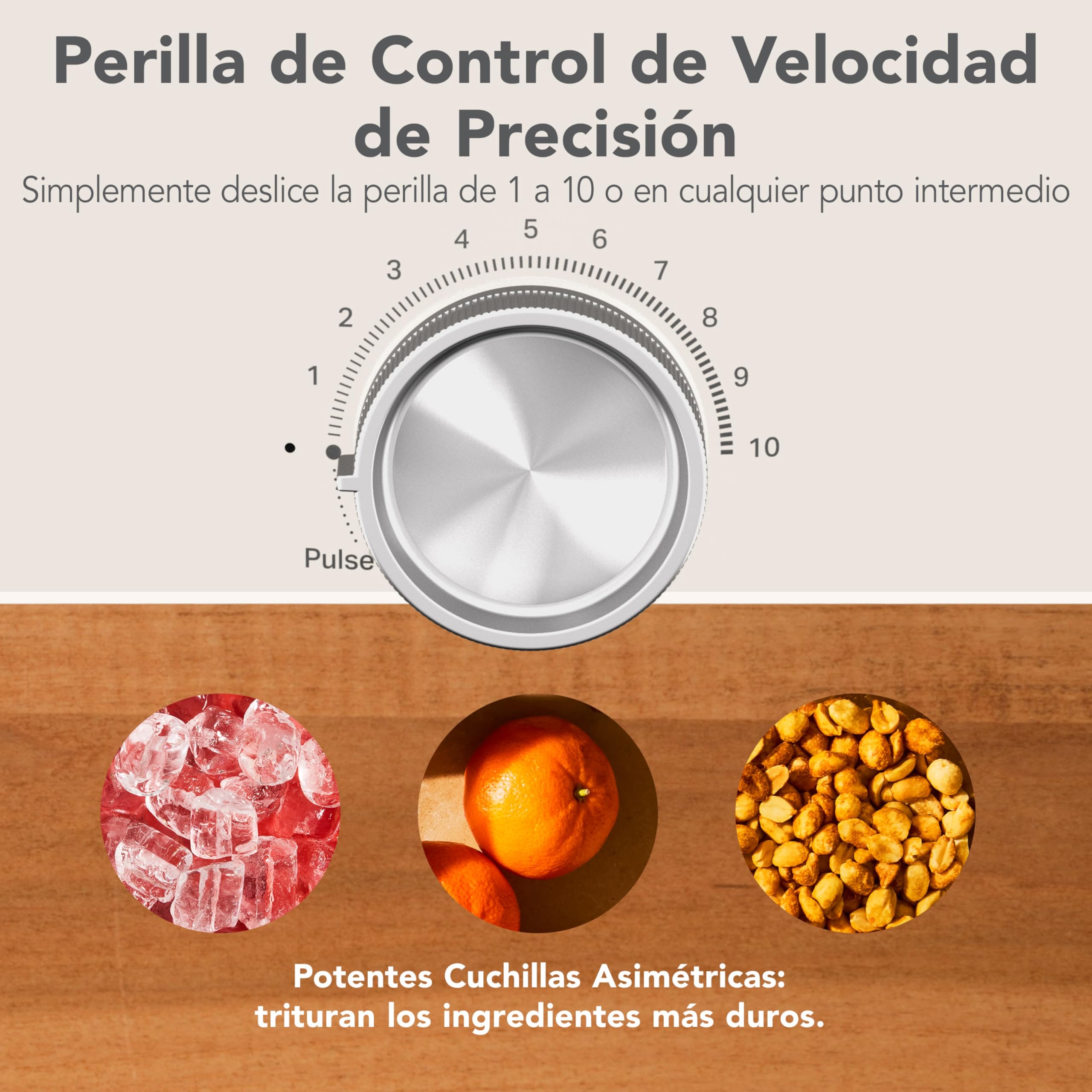 KitchenAid Batidora Pure Power, Jarra 2L Sin BPA, 10 Velocidades, Hielo y Smoothie, Cuchillas Asimétricas de Acero, Base Metal Fundido, Rojo Imperio