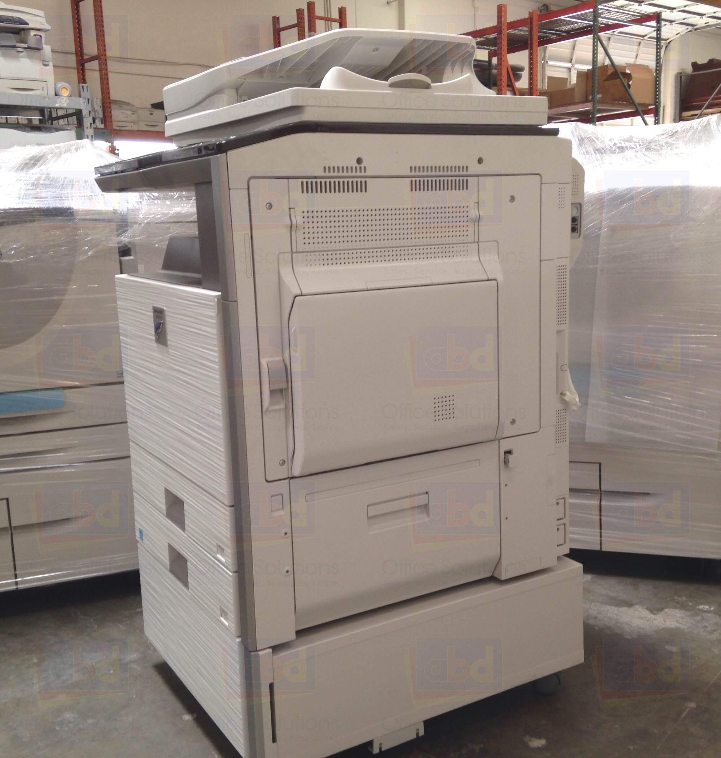 Sharp MX-M363N Ledger/Tabloid-size Mono Laser Multifunction Copier - 36ppm, Copy, Print, Scan, 2 Trays and Cabinet (Renewed)