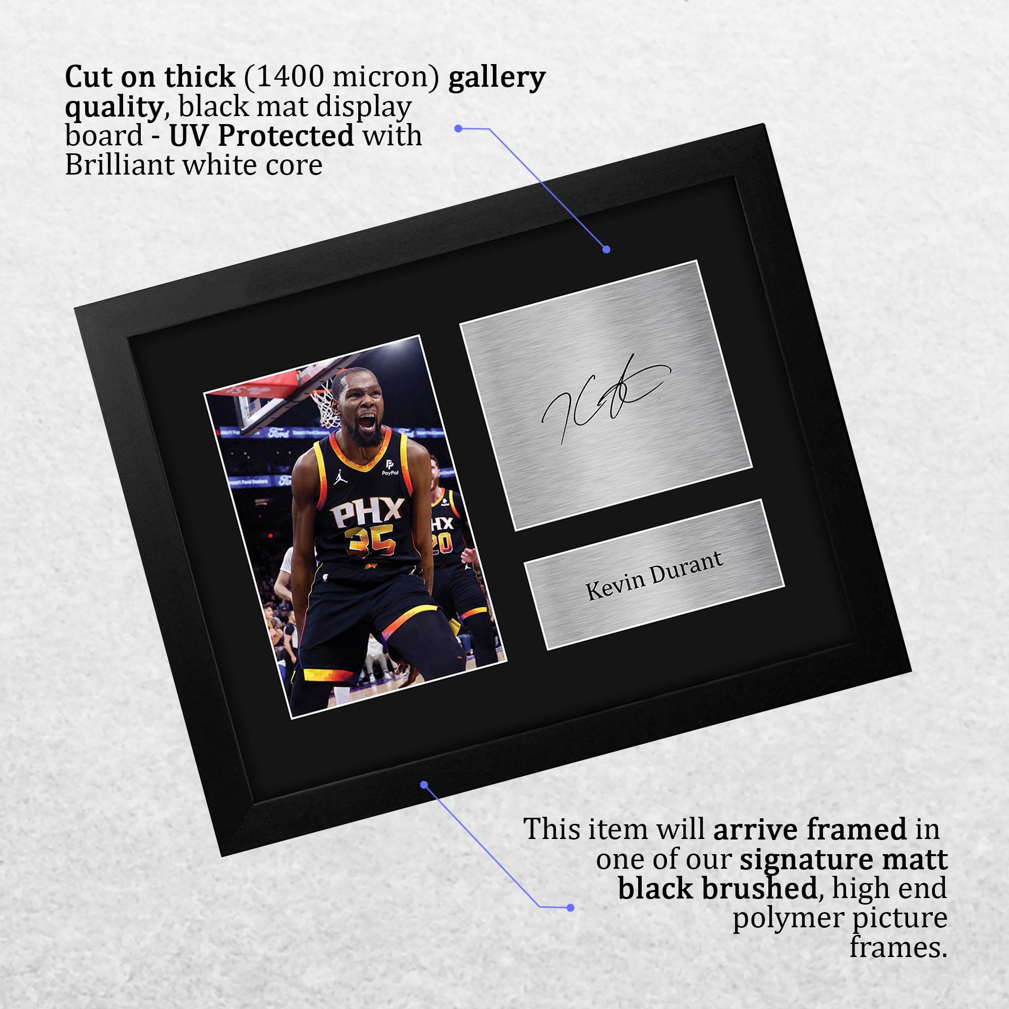 Amazon.com: HWC Trading Kevin Durant Framed Gifts Printed Signed
