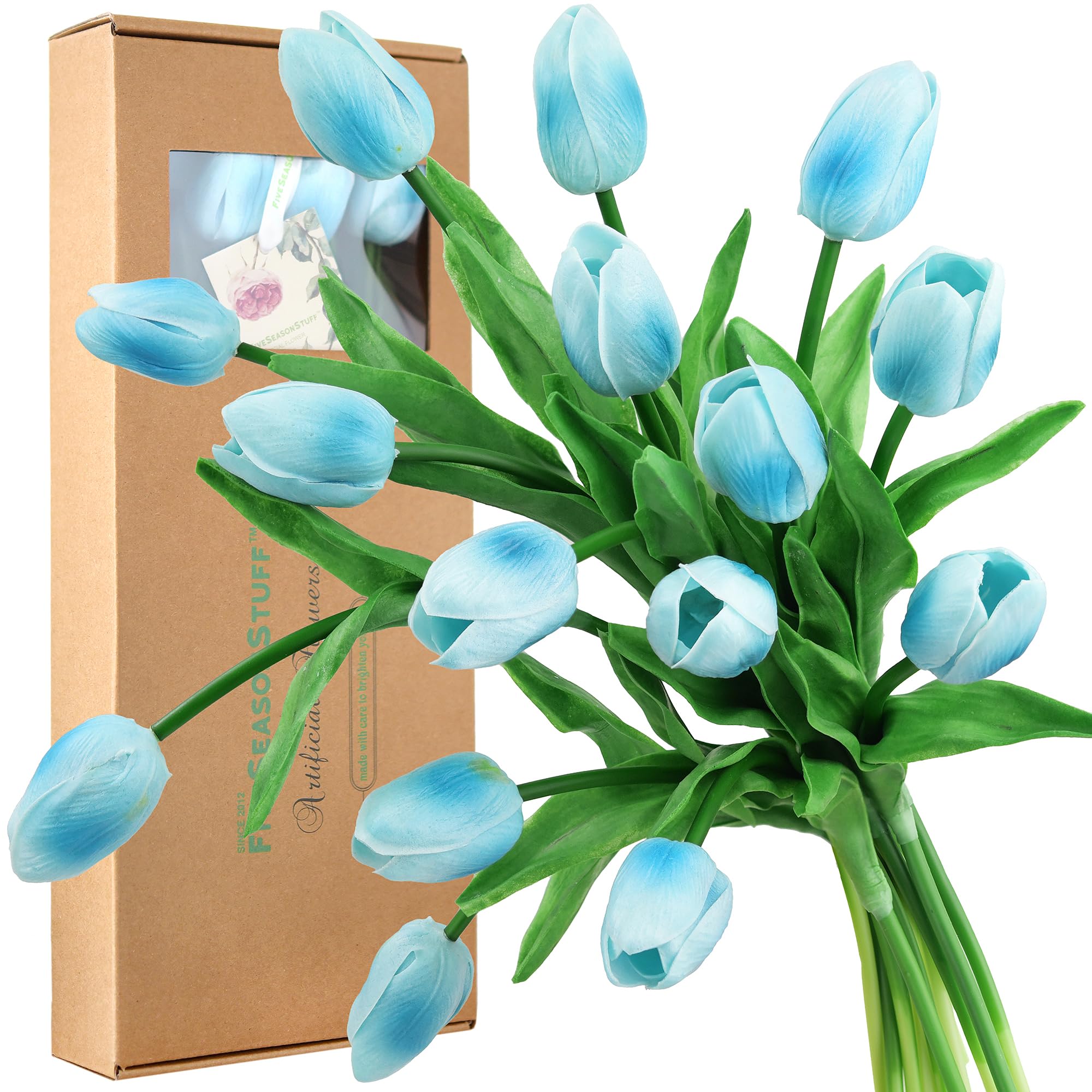 Amazon.com: FiveSeasonStuff Real Touch Tulips Artificial Flowers