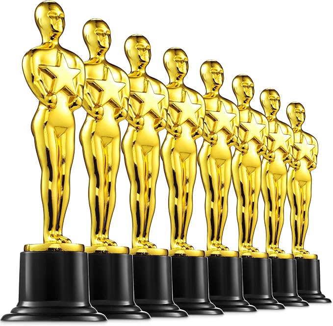 See All Winners of the Golden Joystick Awards 2025 7 Bedwina Gold Trophy Award Mini Trophies Bulk - (Pack of 12) 6 Inch Tall Plastic Golden Statue Award, Party Themed Decorations, Winners or Appreciation Gifts Game Prizes for Adults & Kids