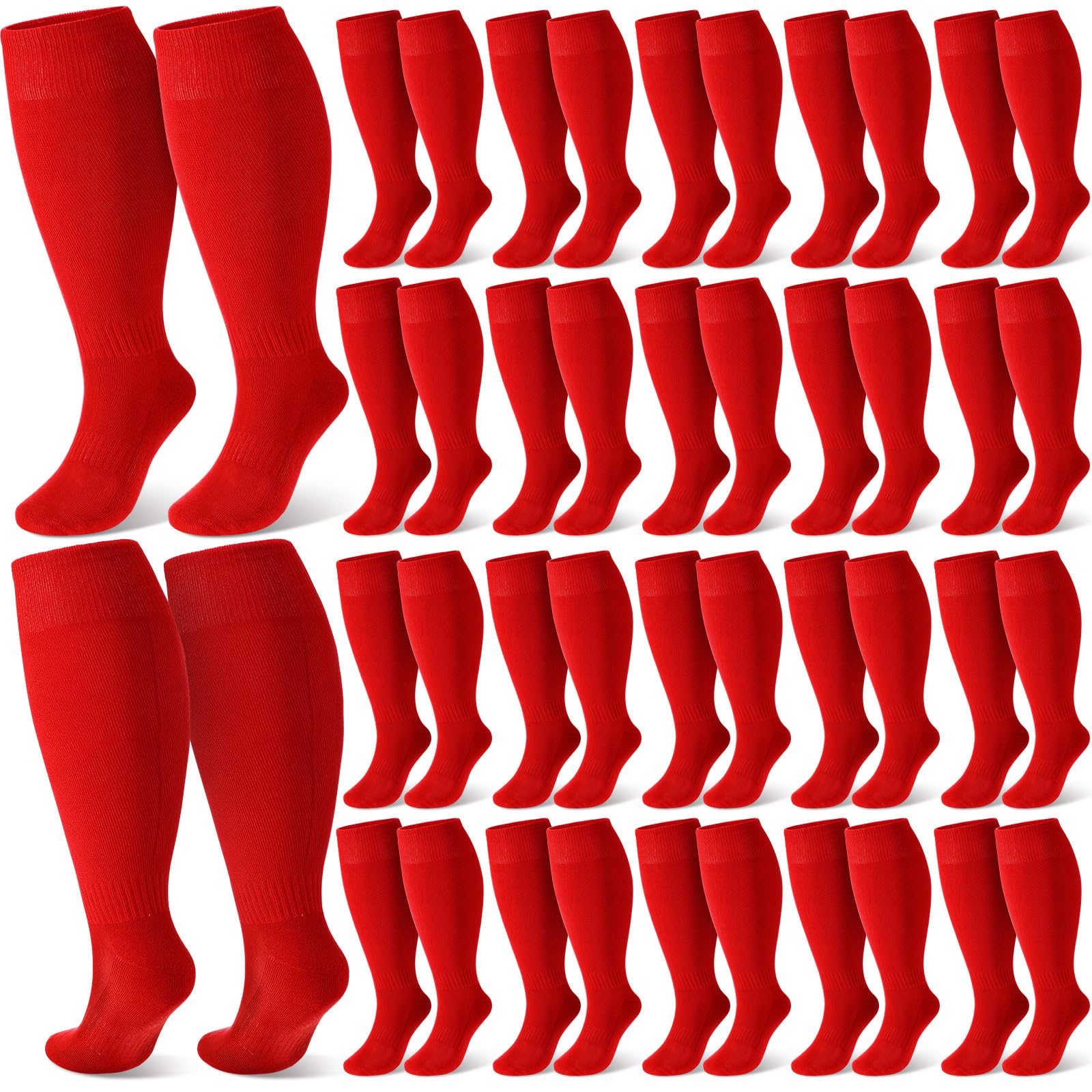 Jiuguva 20 Pairs Softball Socks Compression Football Baseball Athletic Soccer Socks for Women Men Adult Youth