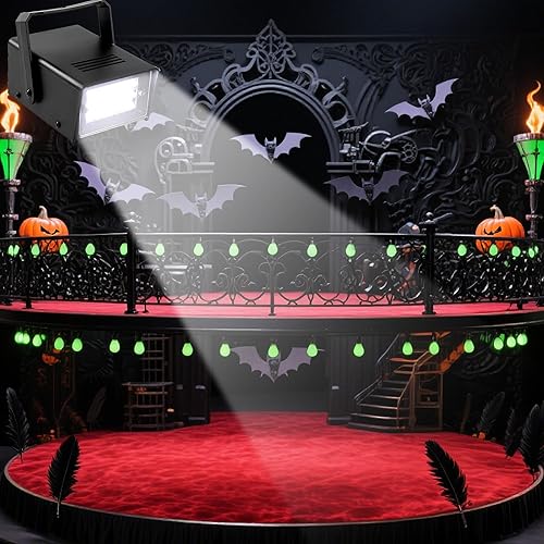 Vista 7 de Mini luz estroboscópica blanca para escenario con 24 LED súper brillantes de velocidad ajustable, luz de flash para fiestas de baile, ideal