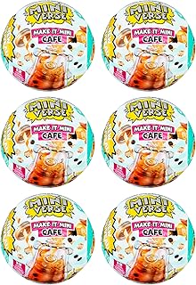Make It Mini Cafe Series 4 (6 Pack), Mini Collectibles - Mystery Blind Packaging, DIY, Resin Play, Replica Food, NOT Edible, Collectors, 8+