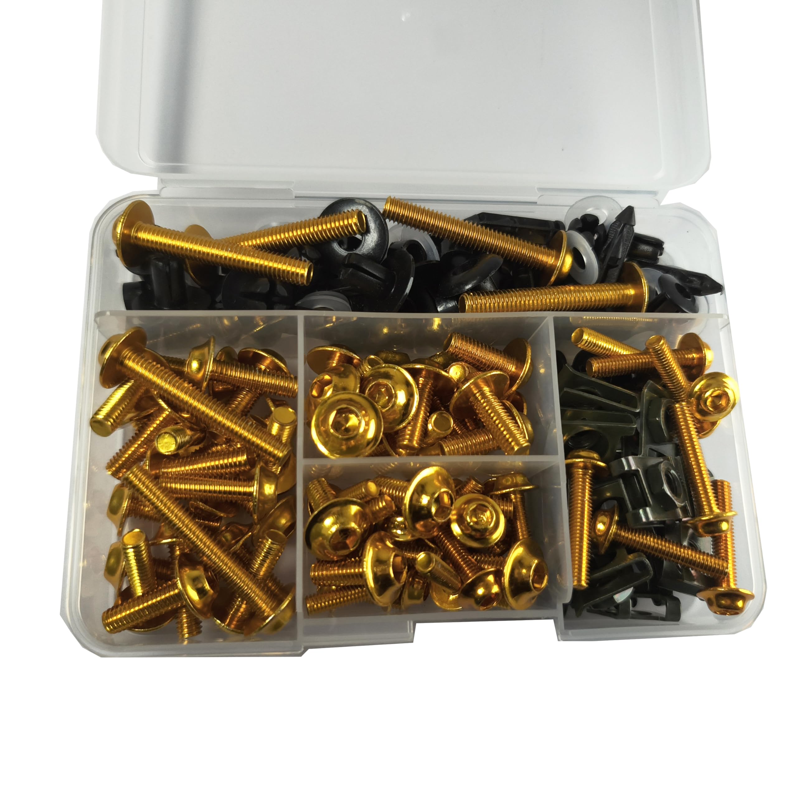 210pcs Motorcycle Fairing Bolts Kit for Sportbike Gold