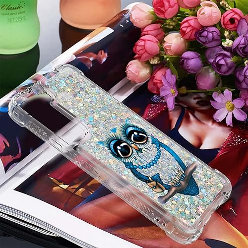 Miniatura 7 de Funda brillante para Samsung S23 Plus con purpurina brillante, ajuste delgado, a prueba de golpes, protector femenino para mujer, transparente, para