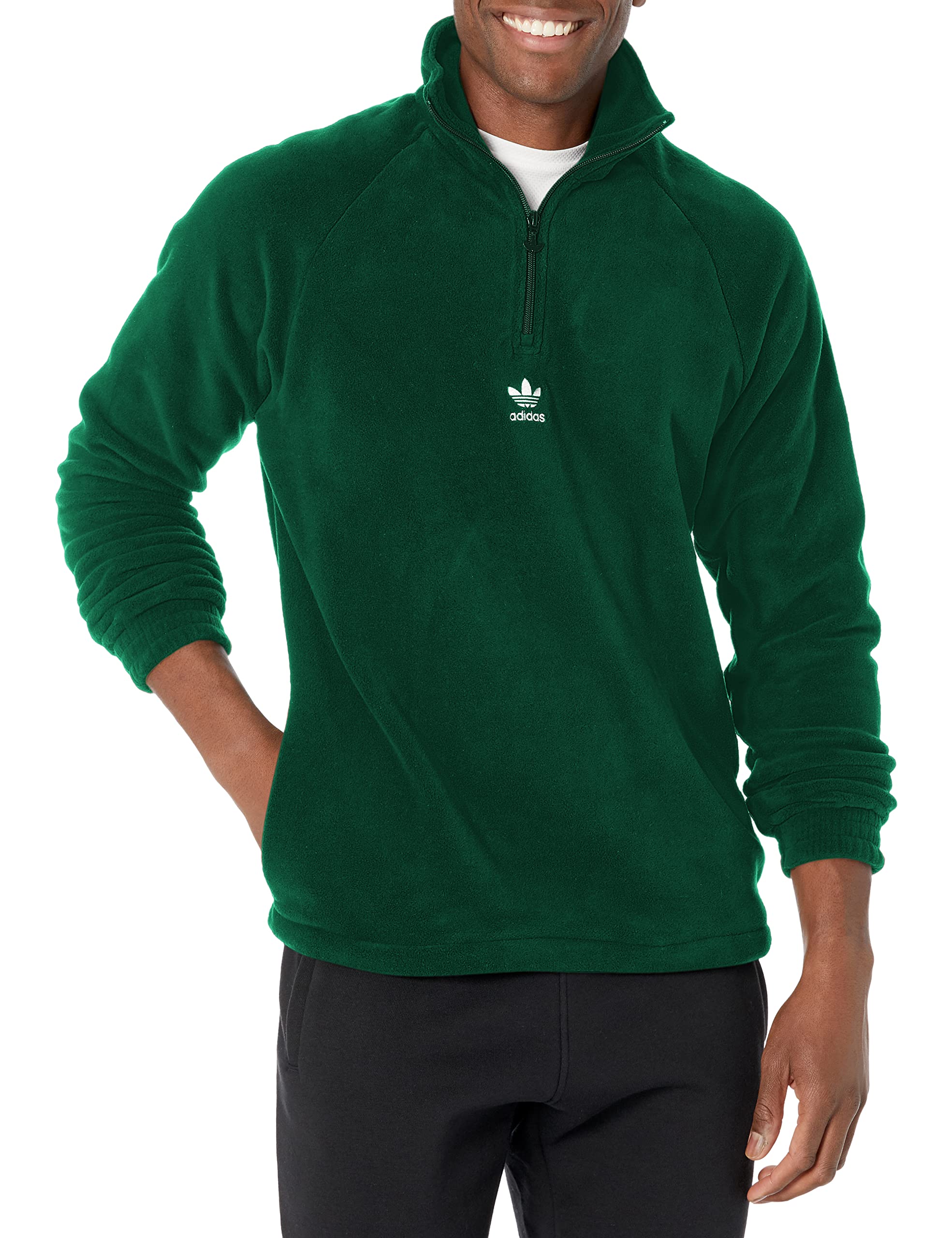adidas Originals Men's Adicolor Classics Teddy Fleece Half-Zip Jacket
