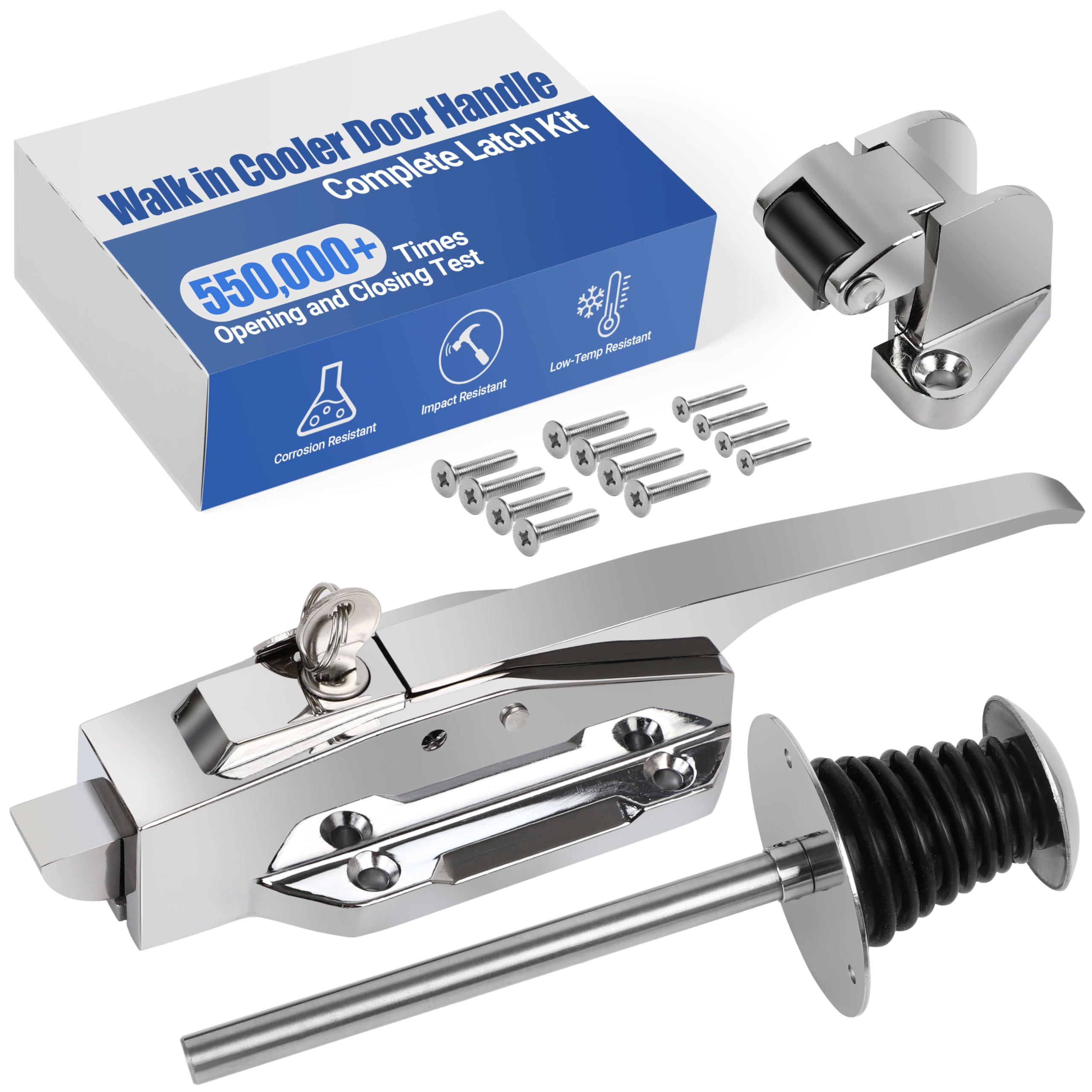 Walk in Cooler Door Handle - Freezer Door Lach, Offset 1/8 inch to