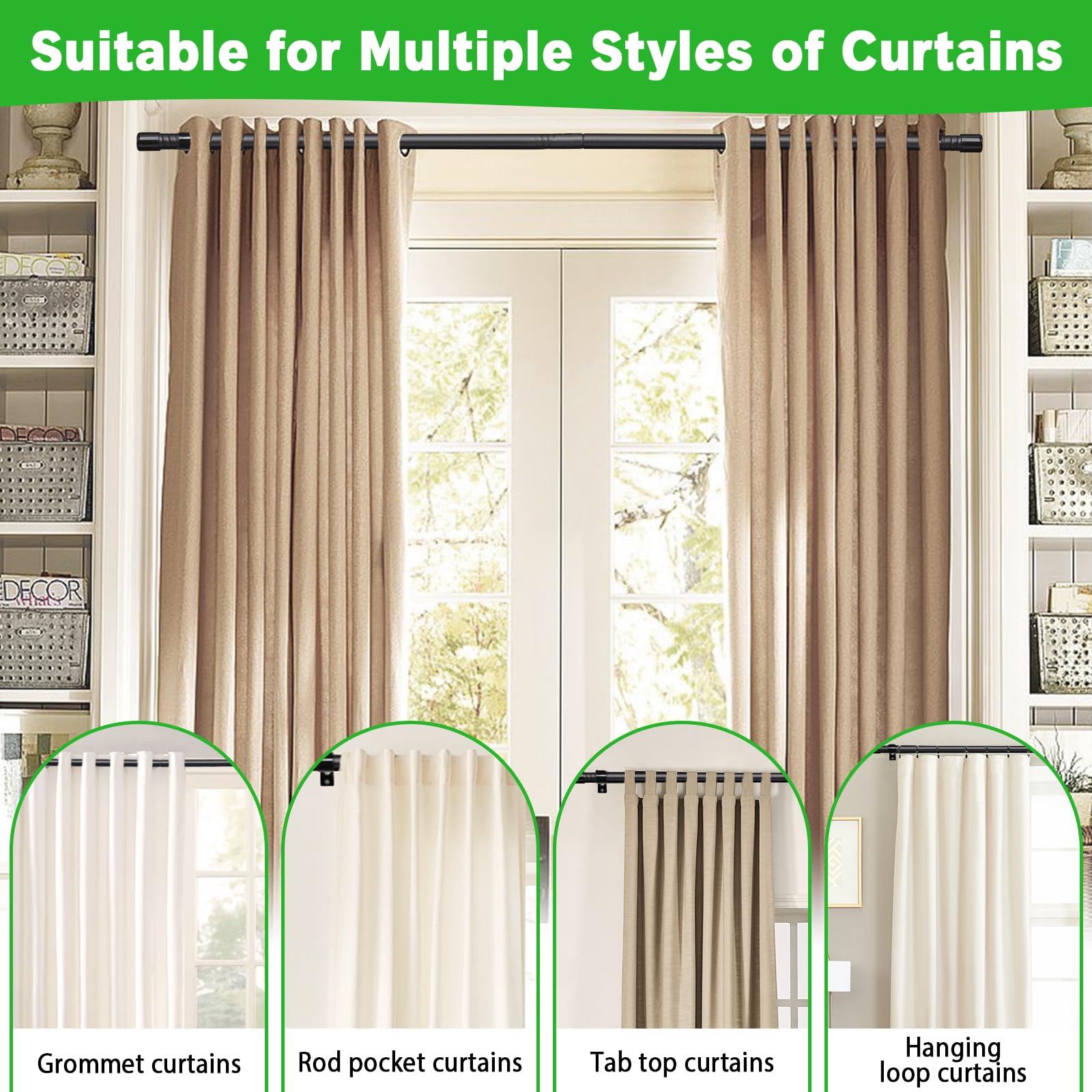 Standard Curtain Rod Sizes Urbanest Pierre Cut Crystal Drapery Curtain