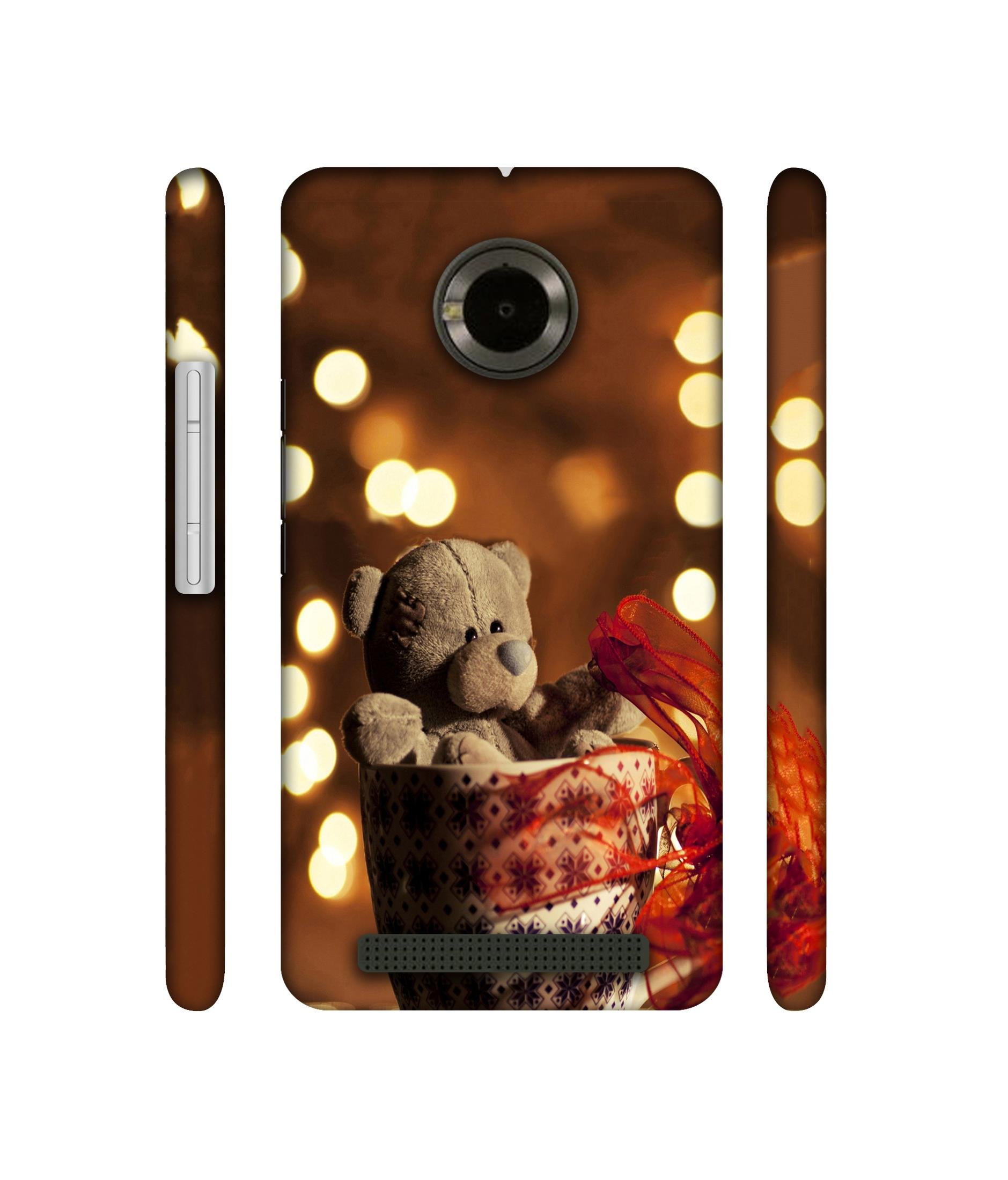 Casotec Teddy in Cup Design 3D Printed Hard Back Case Cover for Yu Yunique
