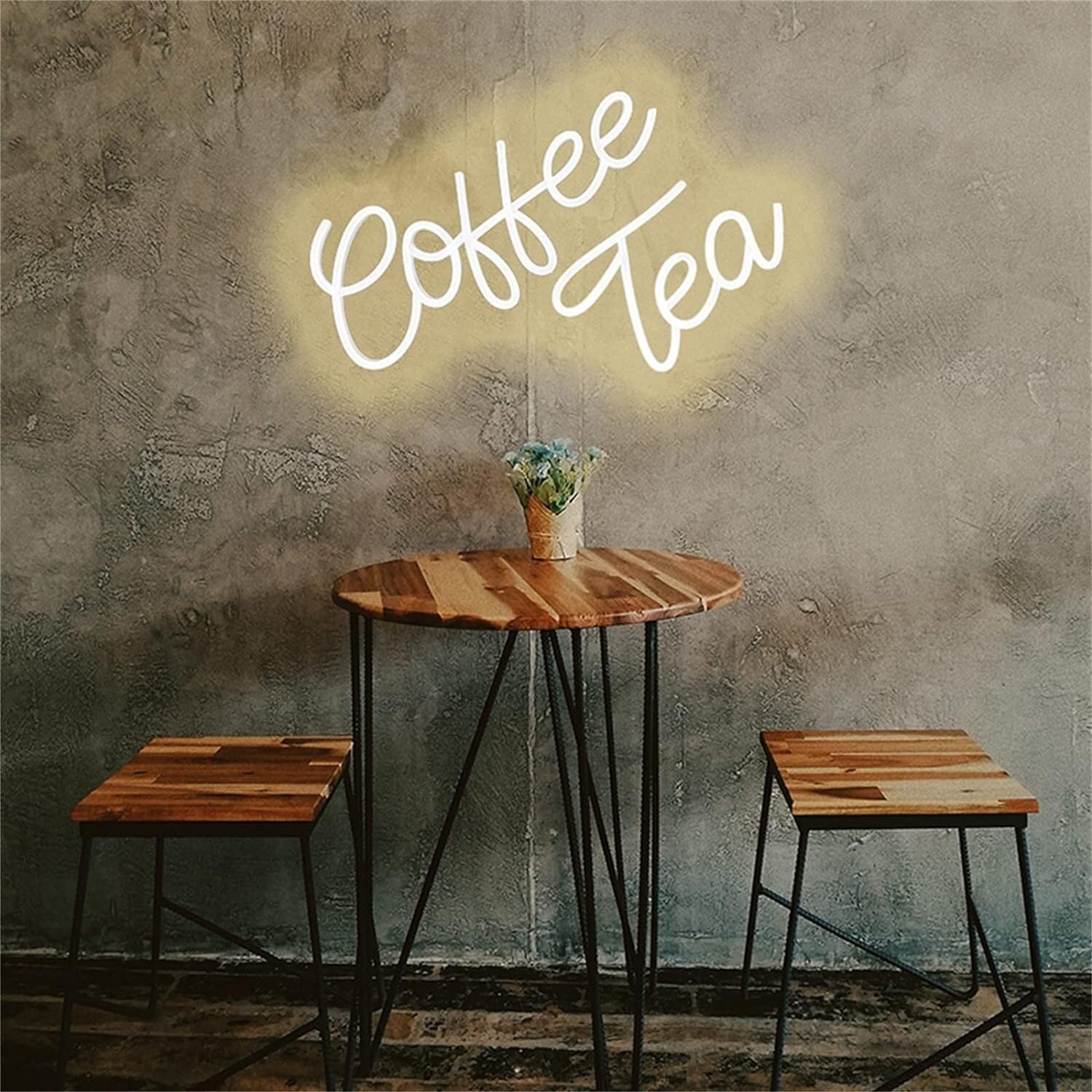 Znak neonowy LED Kawa i herbata Neony, ciepłe białe neony LED do kawiarni i restauracji Party Decor, 43X32cm