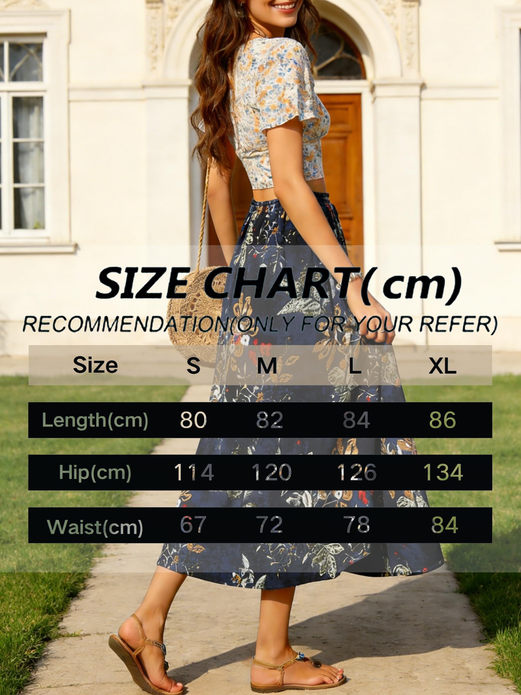 Lunghe Gonne Donna Elegante a Vita Alta Maxi Gonna con Coulisse Casual Trapezio Gonne Elastiche Skirt A Trapezio Gonne da Spiaggia