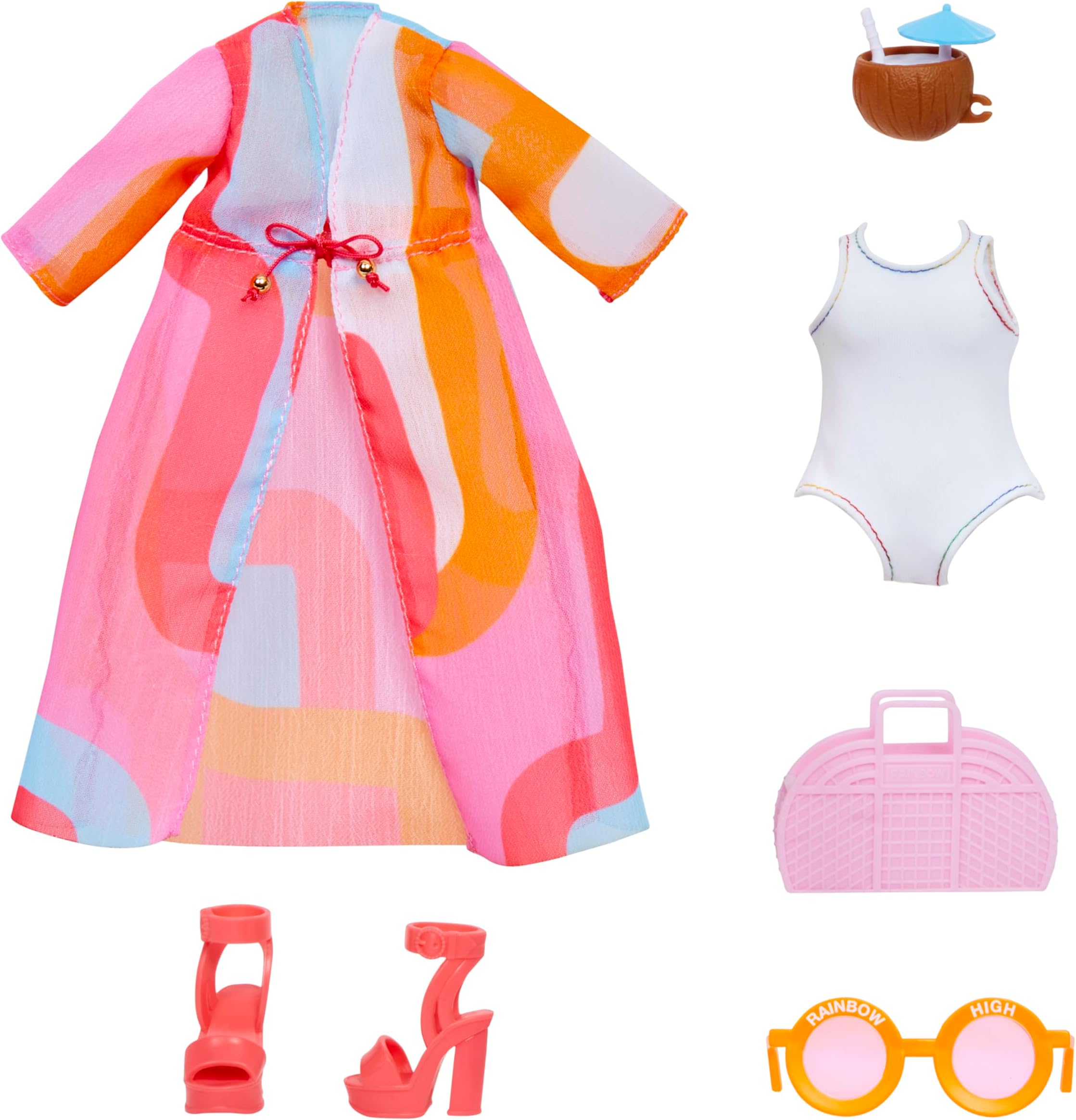 Rainbow High Fashion Pack, Pool Theme Includes 1 Full Pool Outfit, Shoes, Jewelry and Play Accessories. Mix & Match to Create Tons of Fun. Kids Toy Gift Ages 4+