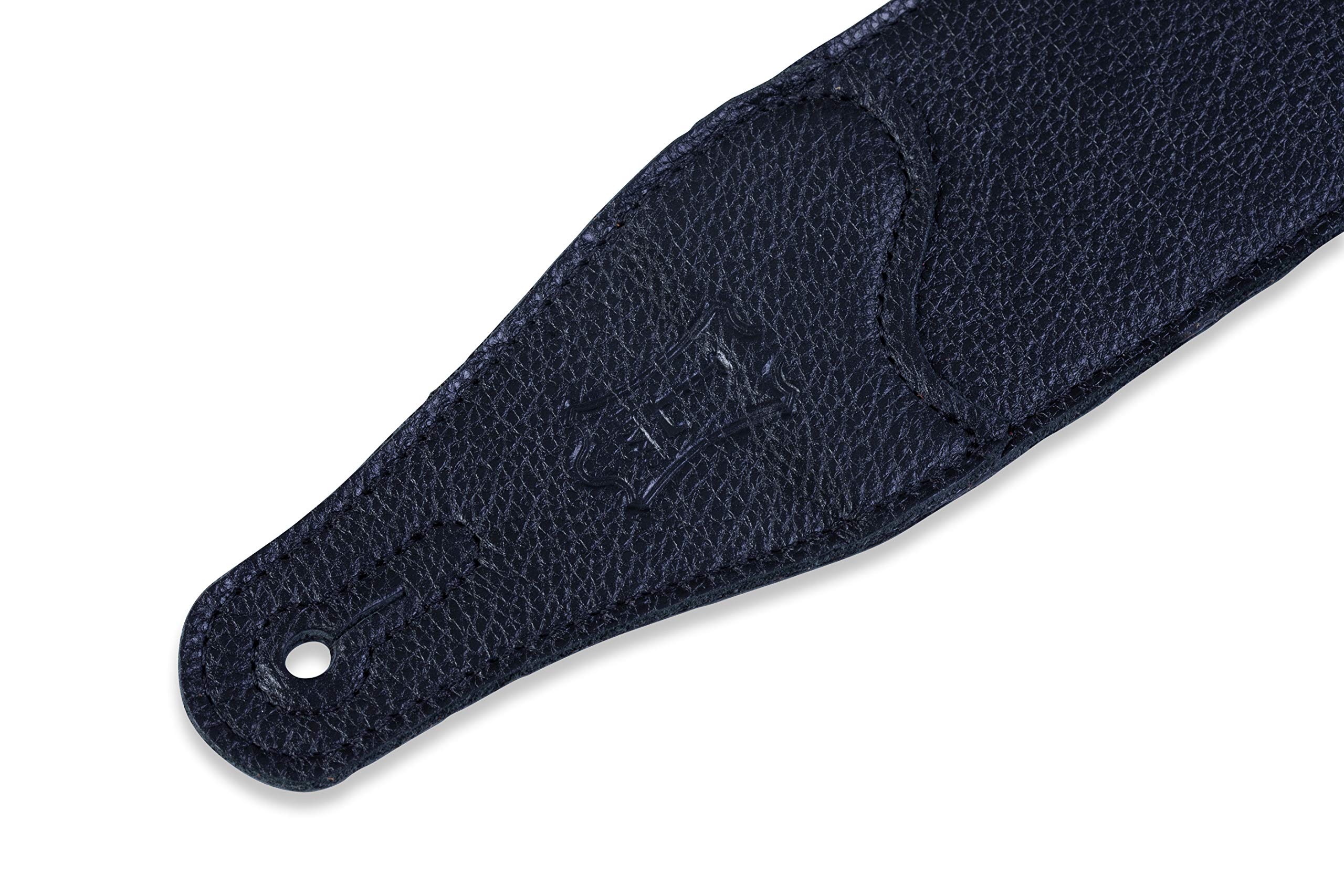 Levy's M26BL-BLK skórzany pasek do gitary 6,5 cm - czarny