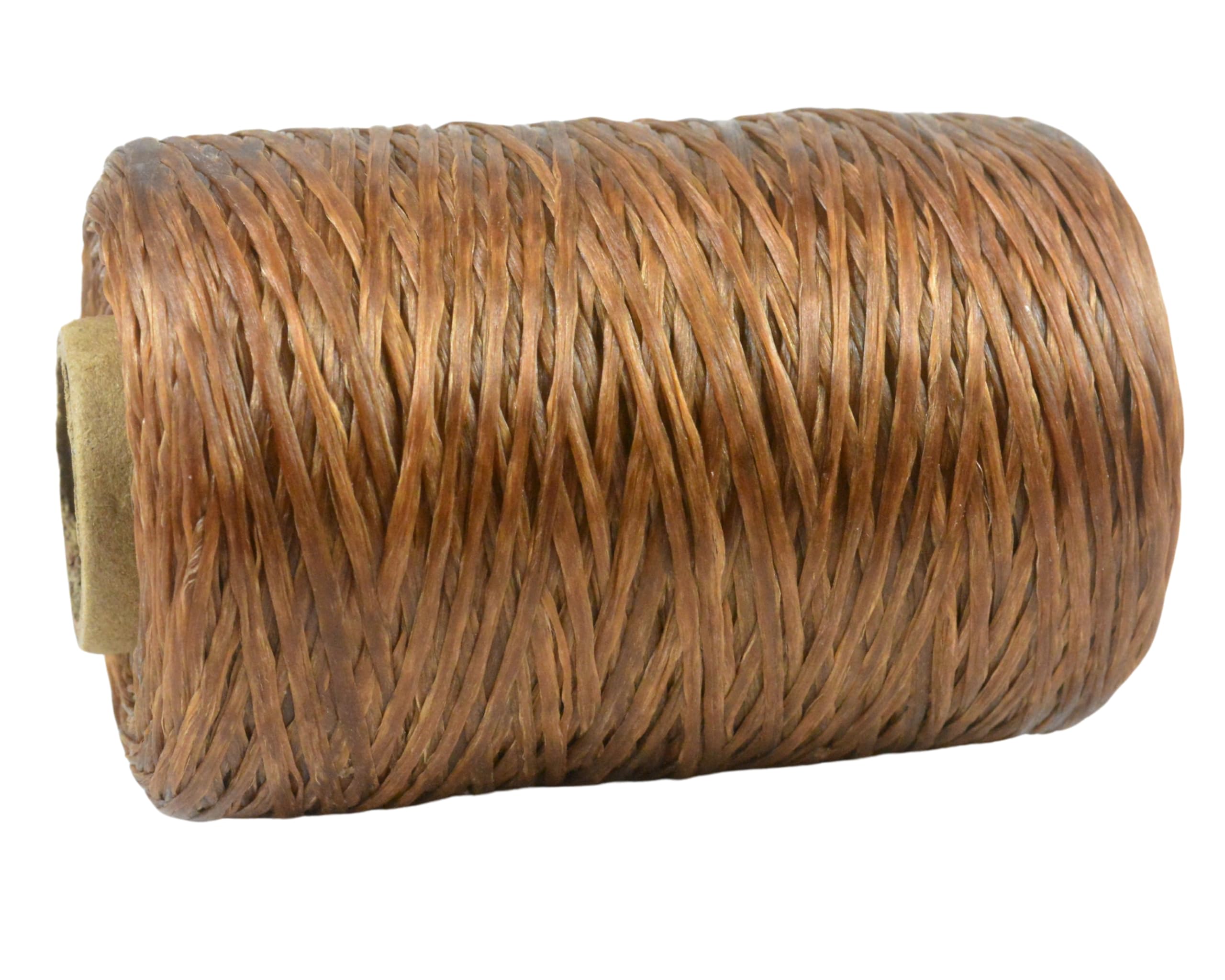 Kulay Artificial Sinew Waxed Poly Thread for Beading and Sewing (1 Single Spool, 5-Ply, 8 Ounces, 300 Yards or 900 Feet) (8 Ounces, Brown)