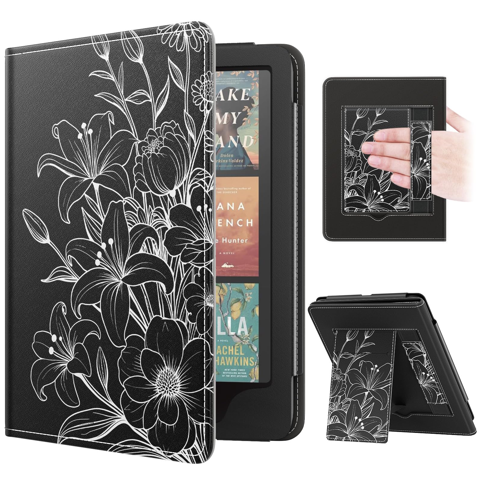 MoKo Case for 7"/6.8" eBook Reader(12th/11th Gen 2024/2021), Line Flower