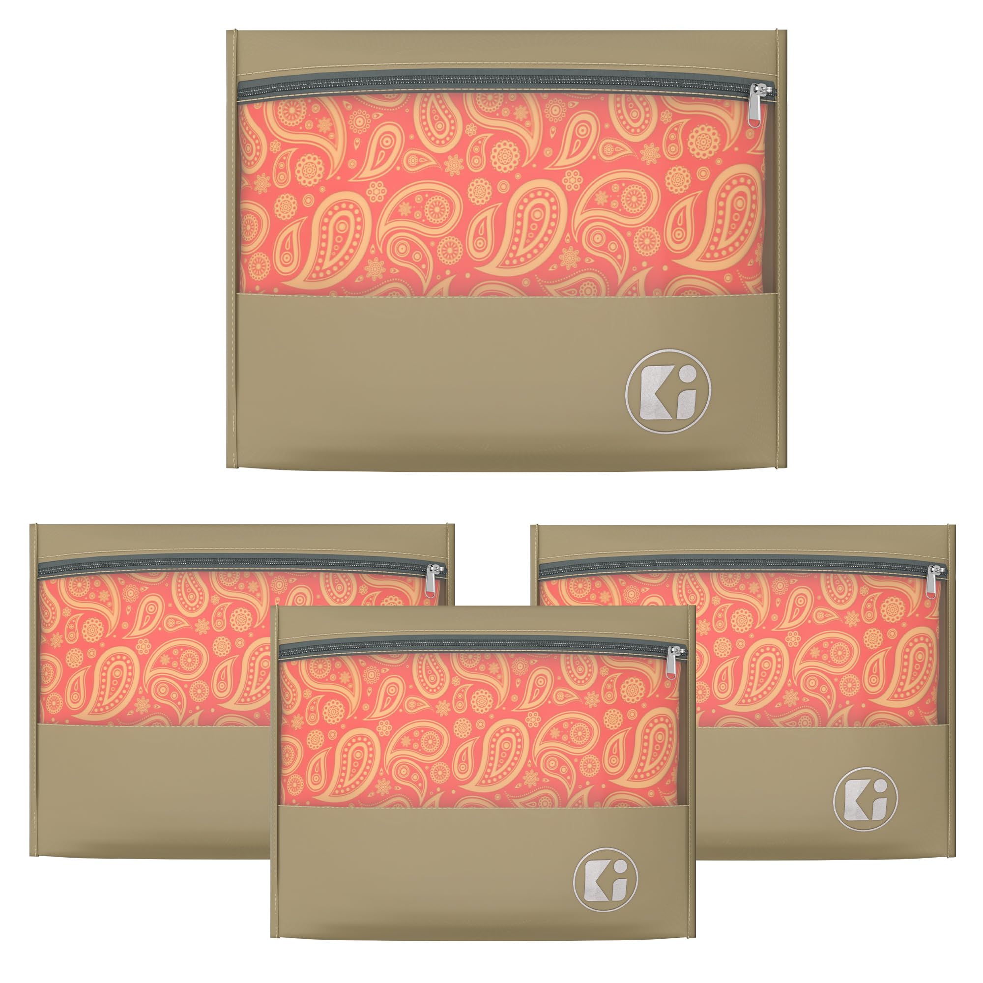 Kuber Industries (Pack of 4) Waterproof Clothes Organizer | Parachute Travel Storage Bag | Saree & Dress Organizer For Wardrobe | Brown