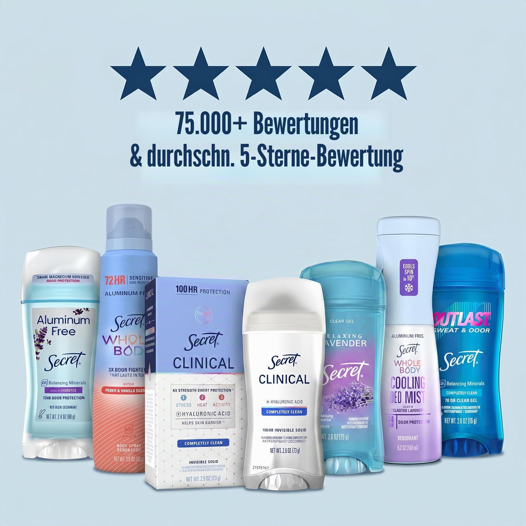 24 Stück – Secret Powder Fresh Deo 0,5 Oz Stick Invisible Solid Antitranspirant/