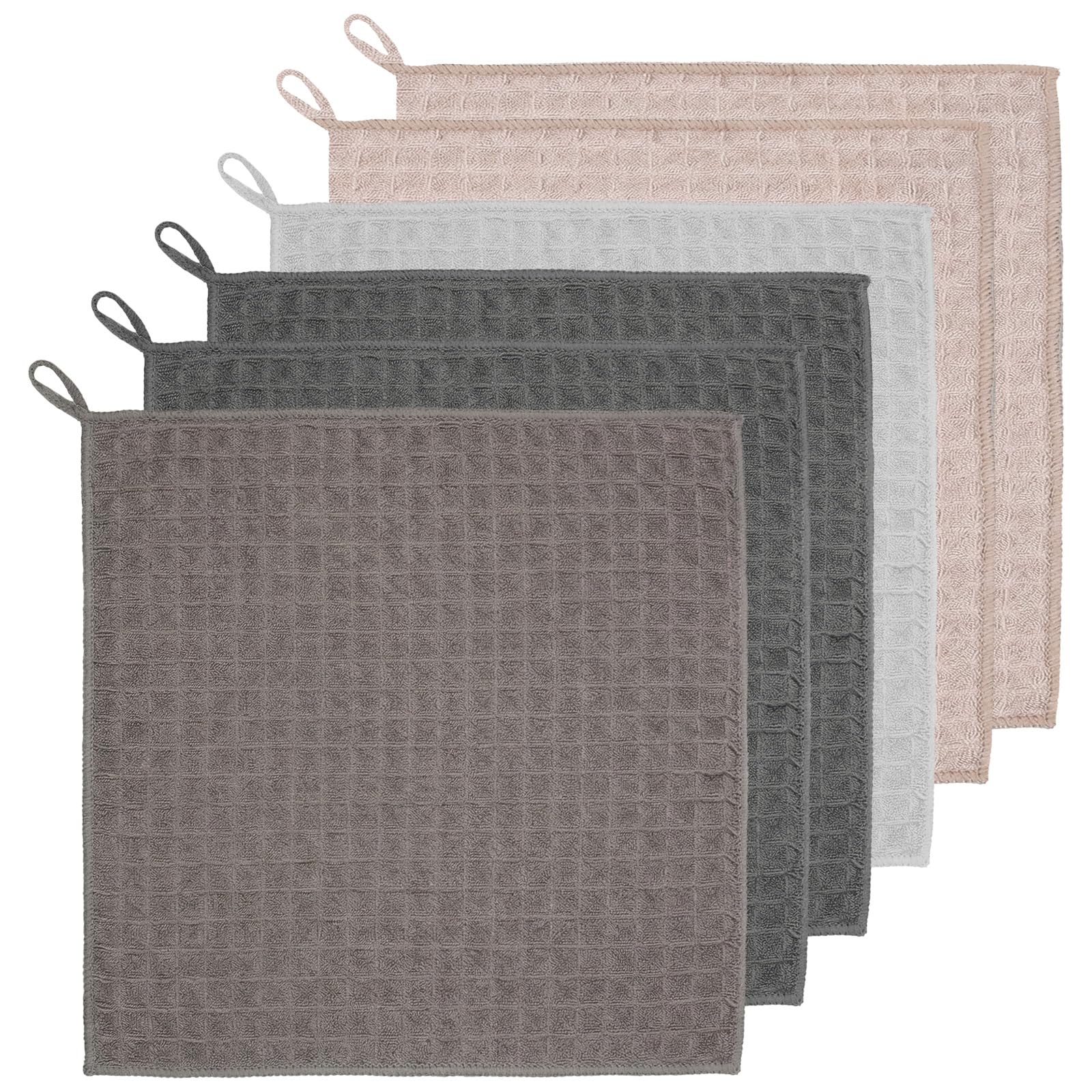 DOPENSPI 6PCS Barista Towels, 11.8" Microfibre Cleaning Towel Barista Cloth Microfibre Coffee Cloth Reusable Coffee Towels for Cafe Bar Drying Dishes Home Use