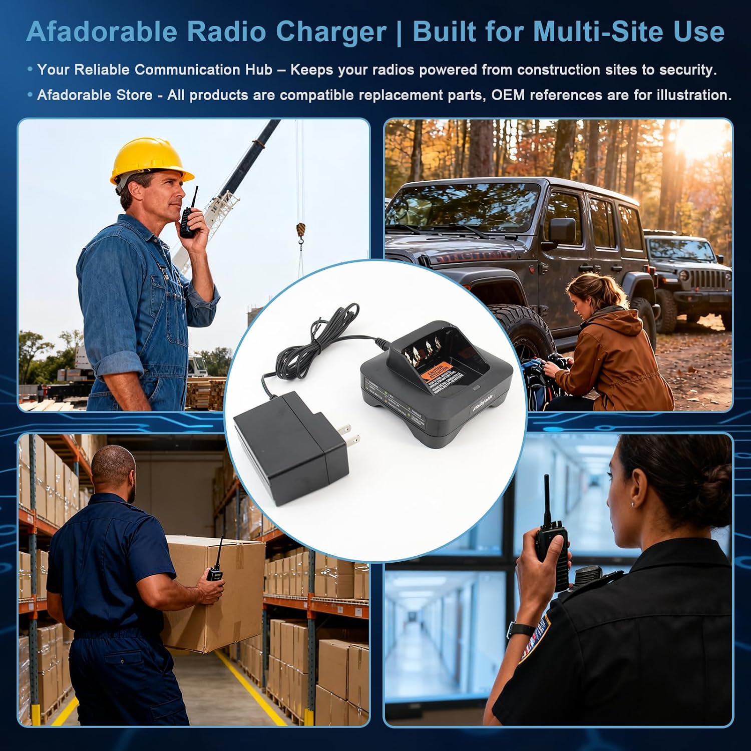 PMPN4527 PMPN4527A Single Unit Charger Fit for Motorola R7 R5 XPR3500e XPR3300e XPR7550e XPR7350e XPR7550 XPR6550 APX4000 Radio, PMNN4544 PMNN4491 PMNN4493 NO-IMPRES Battery Charger