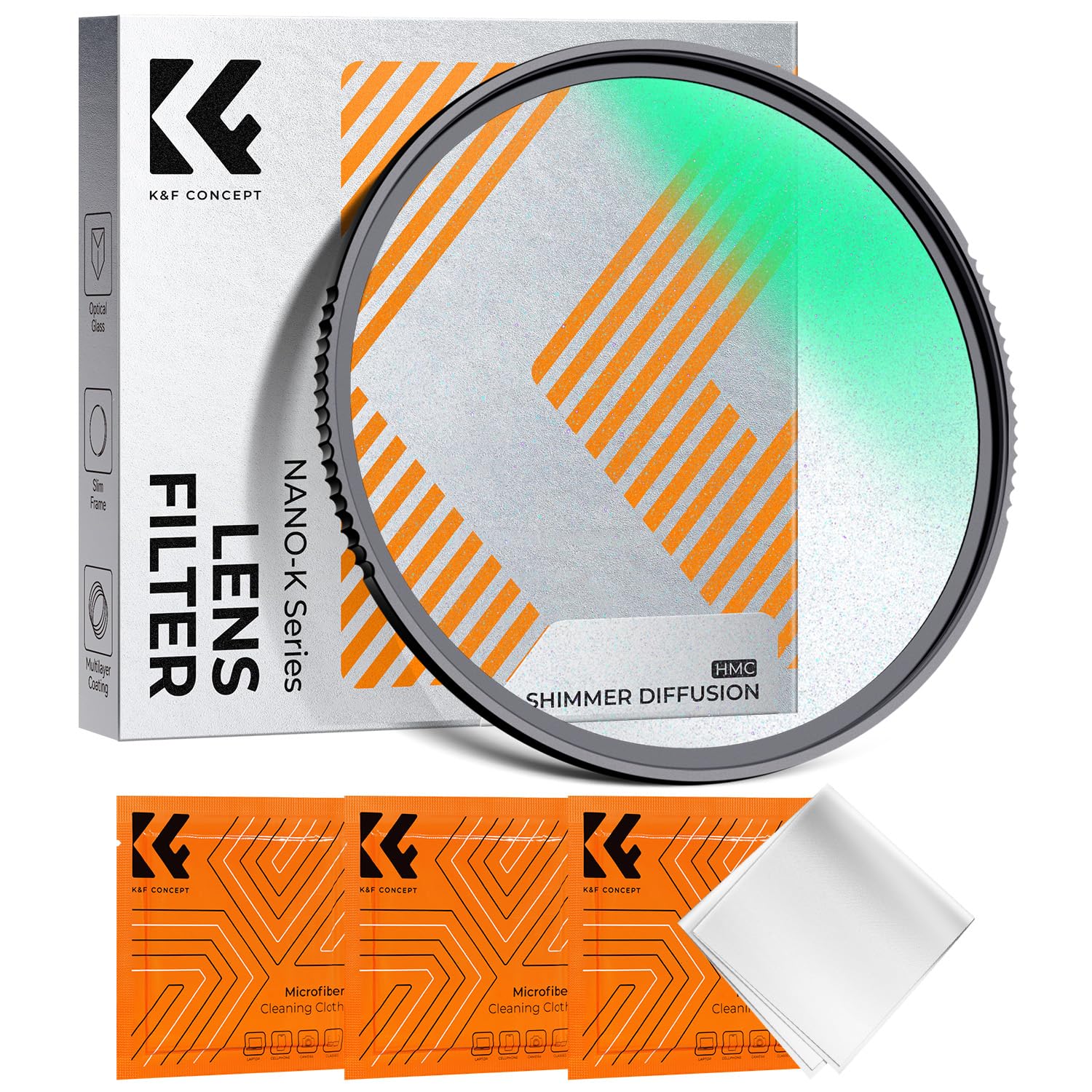 K&F CONCEPT Shimmer Diffusion Filter 67mm aus Optisches Glas mit 18 Schichten Nano-Beschichtung für Videoaufnahmen/Portraitfotografie (Nano-Klear)